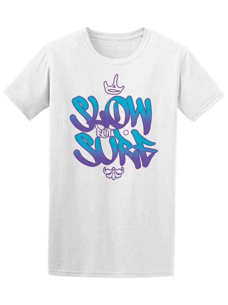 Smartprints Slow But Sure Inspirational T-Shirt for Men - Motivational Quote Tee for Gym, Work & Casual Wear