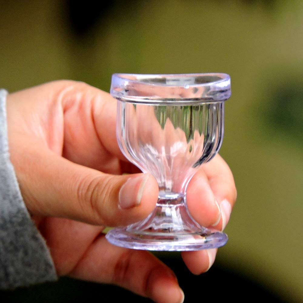 KannsSky Eye Wash Cups - Set of 2 Transparent Eye Cleaning Cups for First Aid, Rinse & Relief - Perfect for Allergies, Contacts, Irritation & Post-Surgery Care