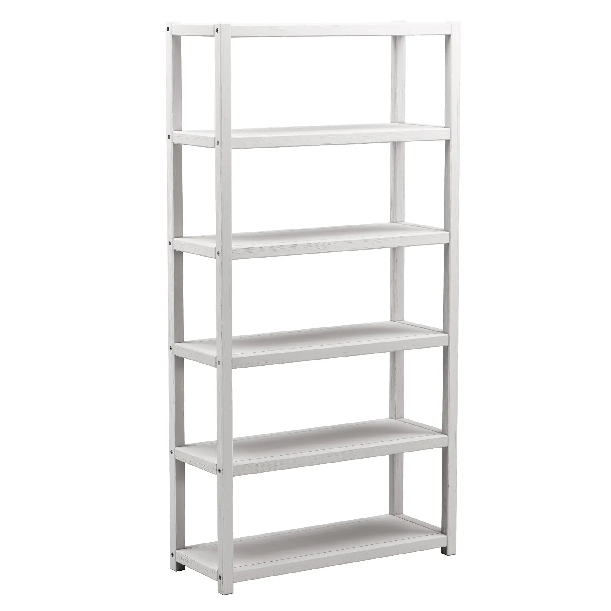 Greenport 72 Inch Tall 5-Shelf Wooden Bookcase - Modern Bookshelf for Living Room, Office & Bedroom - Sturdy Storage Organizer for Books, Decor & Essentials