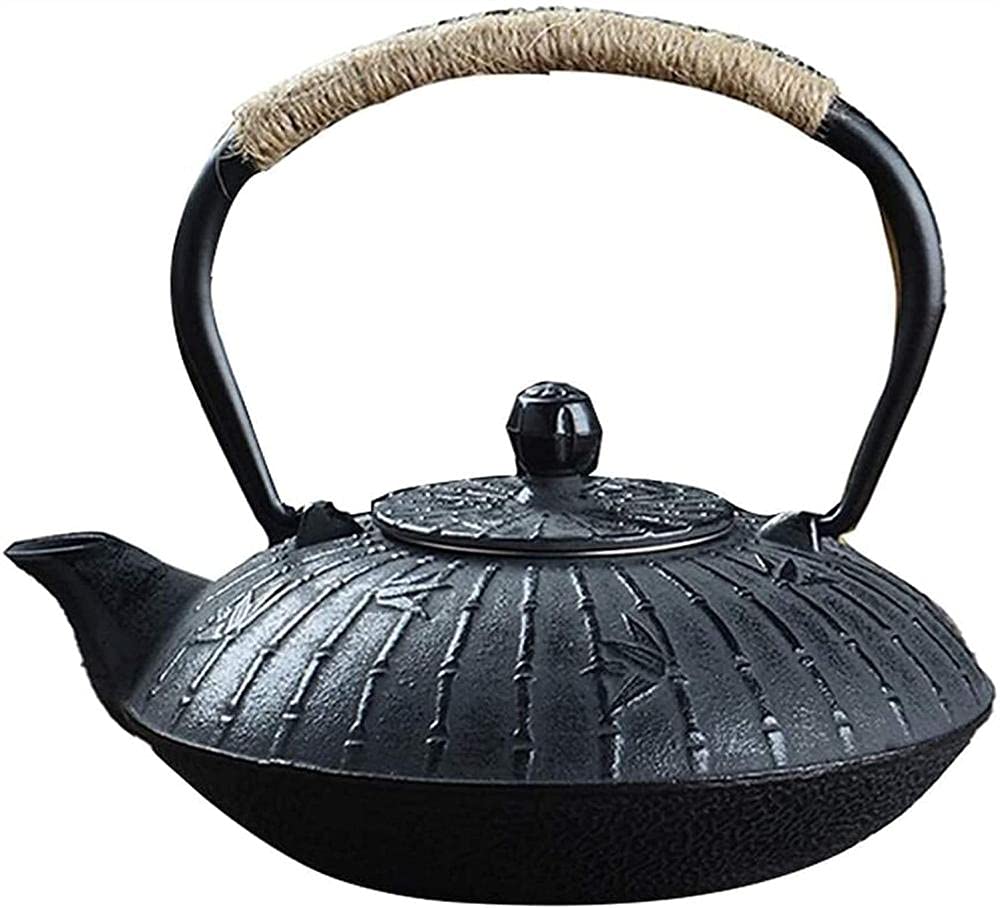 Handmade Iron Kettle Teapot - Uncoated Oxidation Liner Water Bottle for Tea | Novelty Office & Home Tea Accessories | Perfect Gift for Tea Lovers | Great for Home, Office, Tea House & Gifting