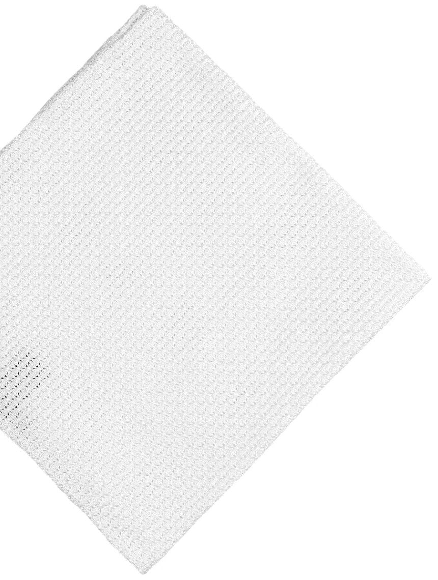 DÉCLIC Grenadine Hanky - White Cotton Handkerchief for Men & Women - Perfect for Weddings, Gifts, and Everyday Elegance