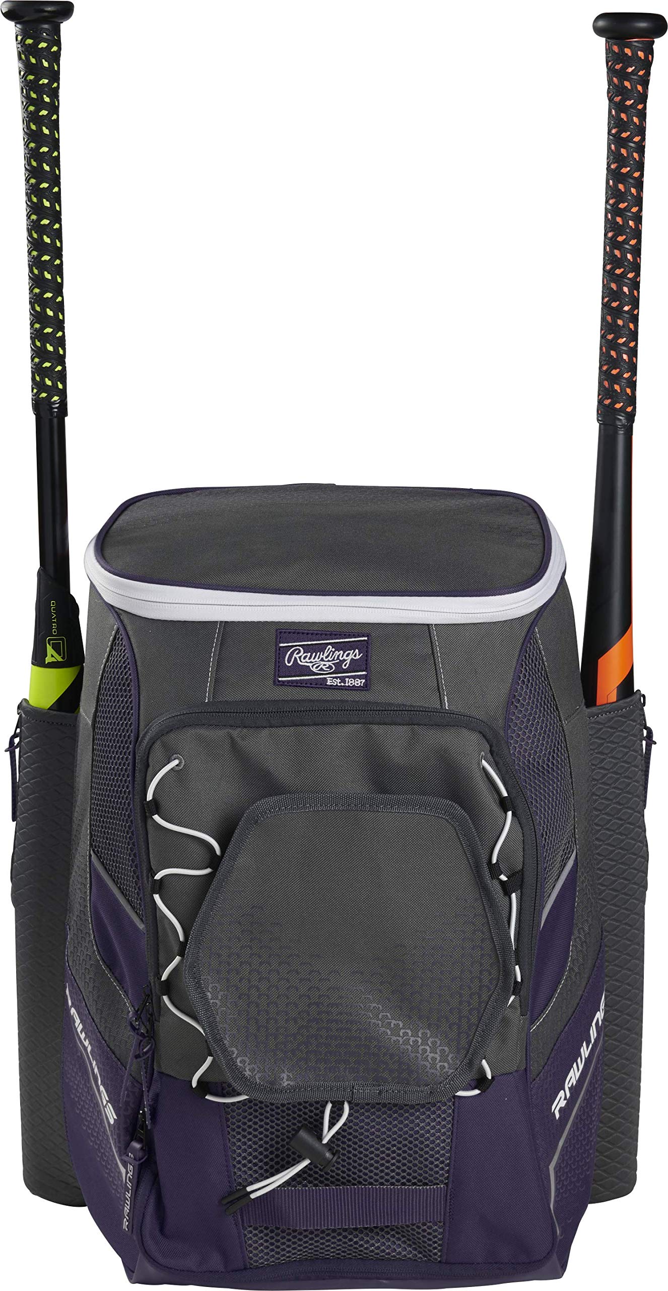 Rawlings IMPULSE Backpack Equipment Bag for Baseball & Softball - Durable Sports Gear with Multiple Styles - Perfect for Practice, Games & Travel
