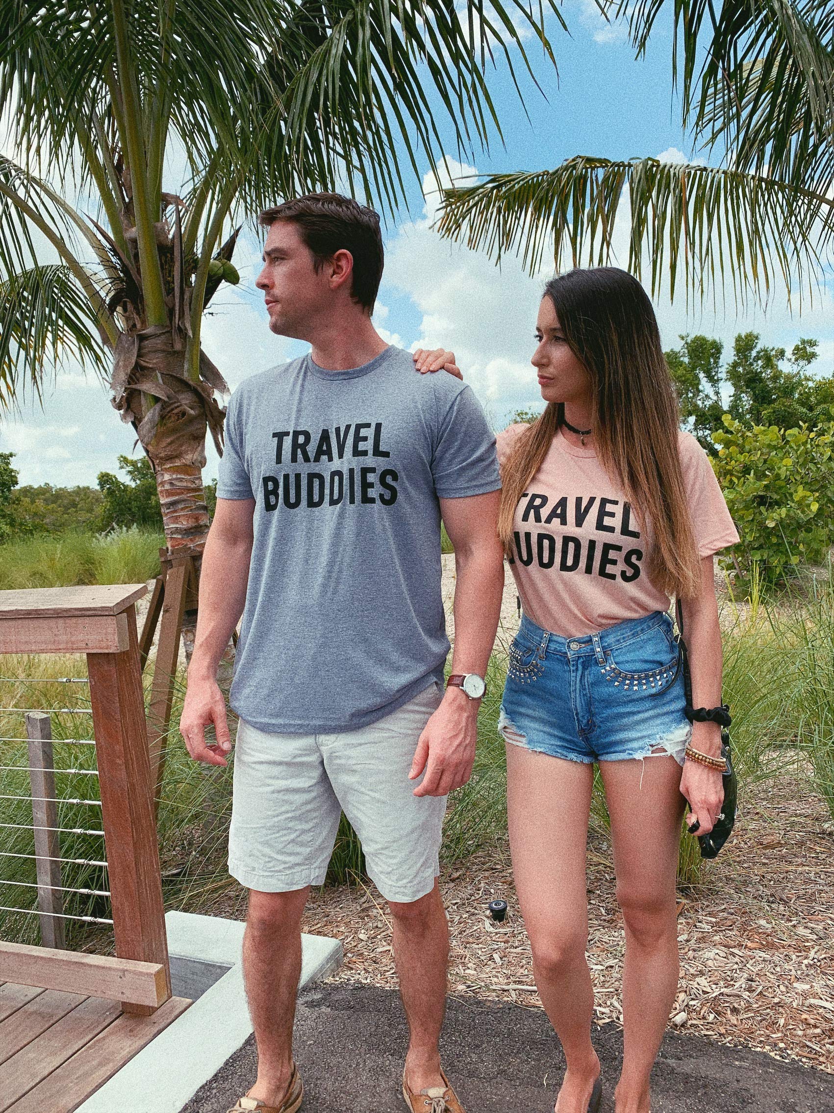 Couple Matching Travel T-Shirts - Vacation Shirts for Couples & Families - Explore Adventure Wanderlust Tees - Perfect for Road Trips, Honeymoons & Family Getaways