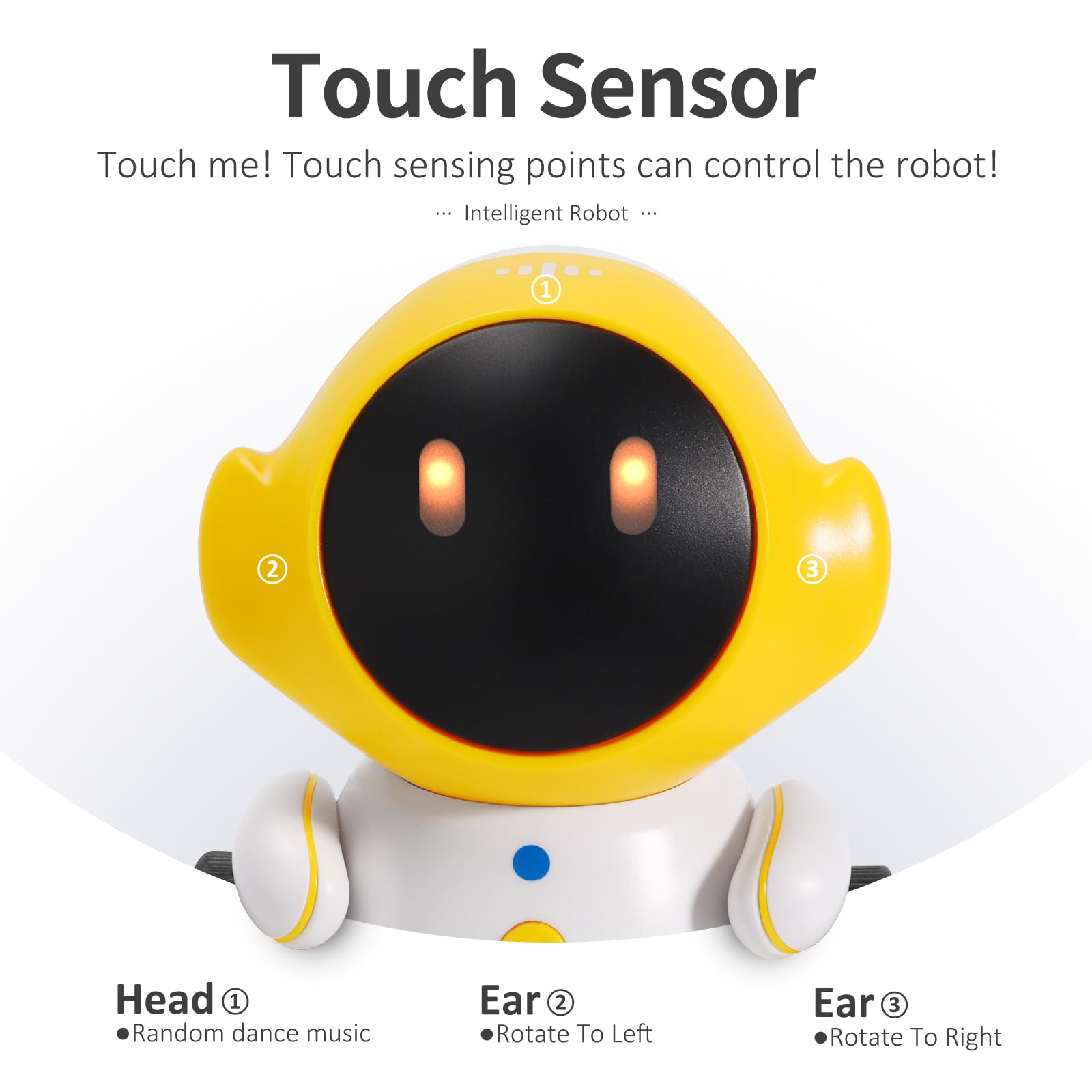 GILOBABY Rechargeable Smart Talking Robot Toy for Kids - Voice Controlled Touch Sensor, Singing, Dancing & Recording - Interactive Educational STEM Gift for Boys & Girls Ages 6+ (Birthday, Christmas, Playtime & Learning Activities)