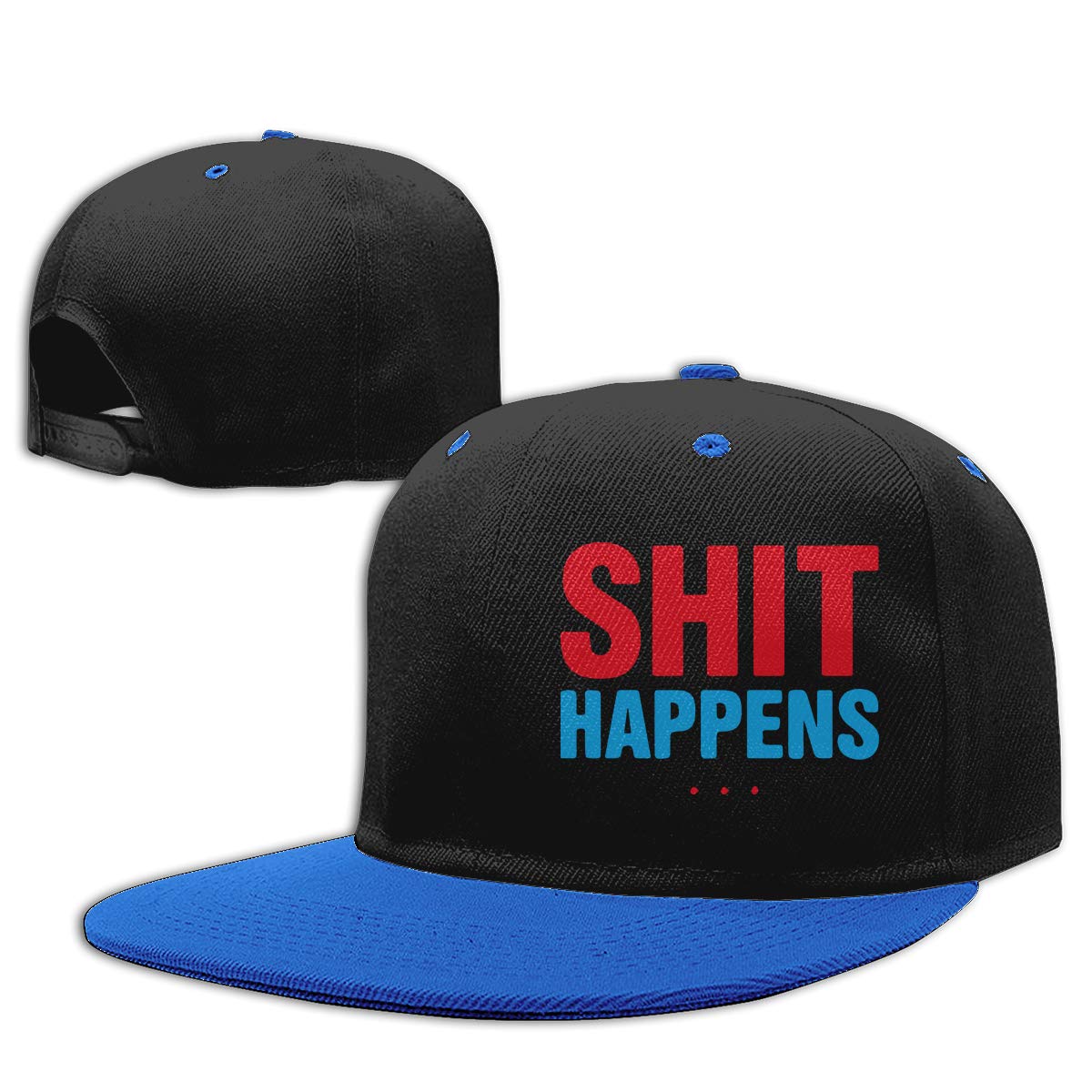 HAUGNCAP03 Shit Happens Hip Hop Baseball Cap - Adjustable Snapback Hat for Men & Women - Streetwear Fashion Accessory for Urban Style, Concerts & Casual Outfits