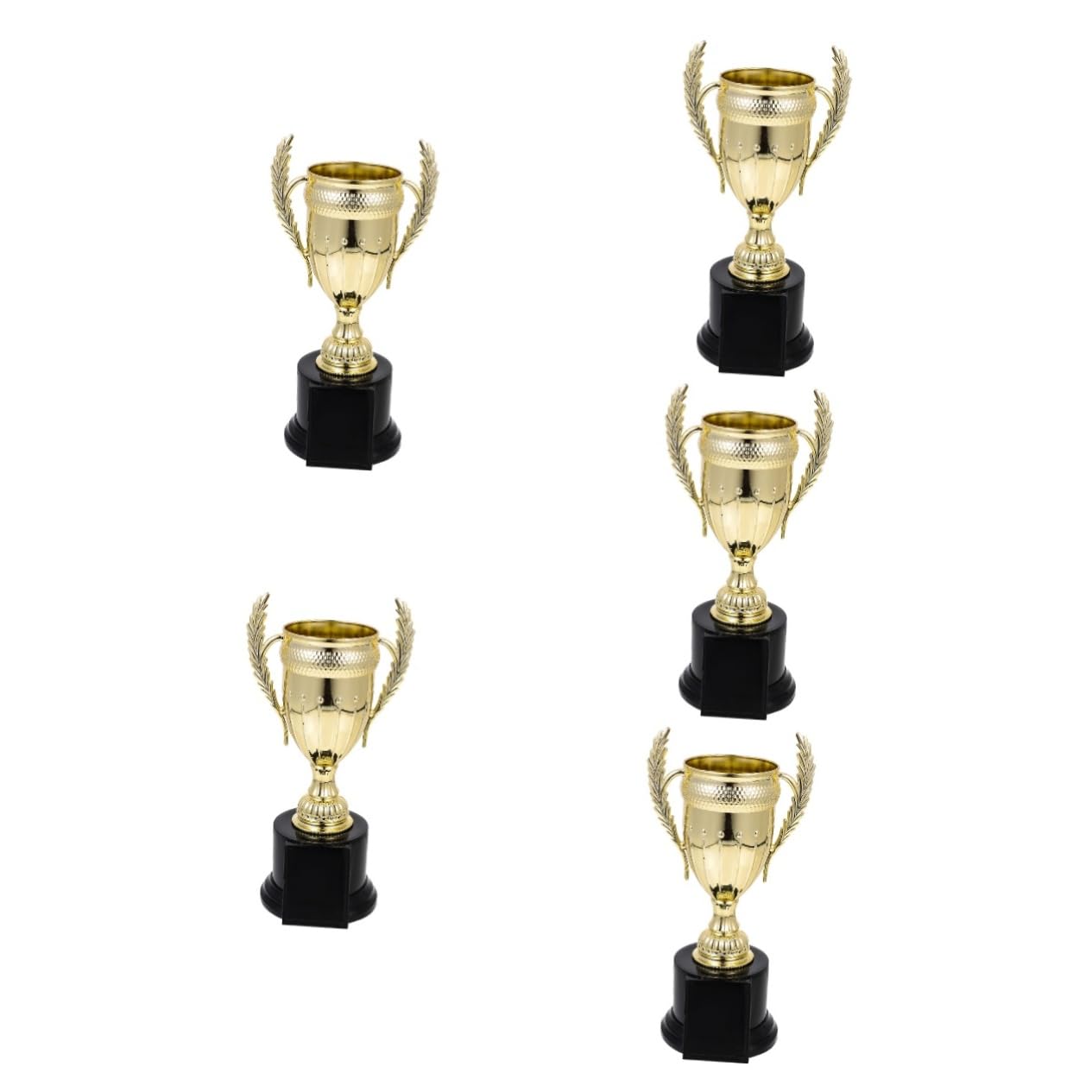 BCOATH 5-Piece Kids Sports Trophy Set - PVC Football Medals & Winning Trophies for Children's Educational Games, Competitions & Award Ceremonies
