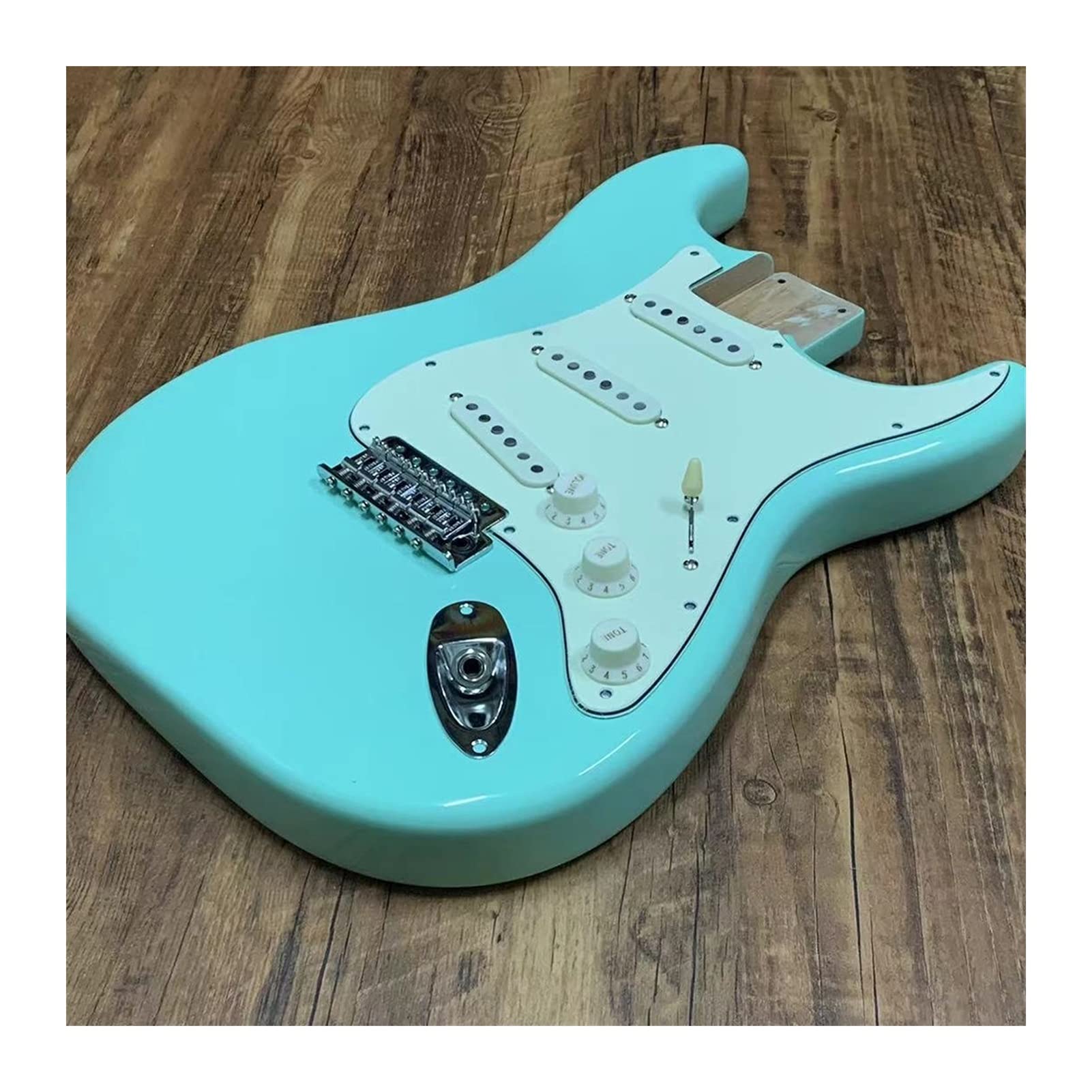 DIY Electric Guitar Kit - Unfinished North American Alder Body for Custom Builds | Semi-Finished Surf Green Guitar Barrel Replacement | Perfect for Home Studio Recording, Live Performances & Guitar Modding Projects