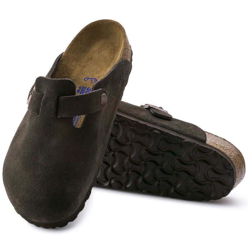 Women's Soft Footbed Suede Leather Clogs - Comfortable Slip-On Shoes for Women (Mocha) | Perfect for Casual Wear, Home, Office & Outdoor Activities