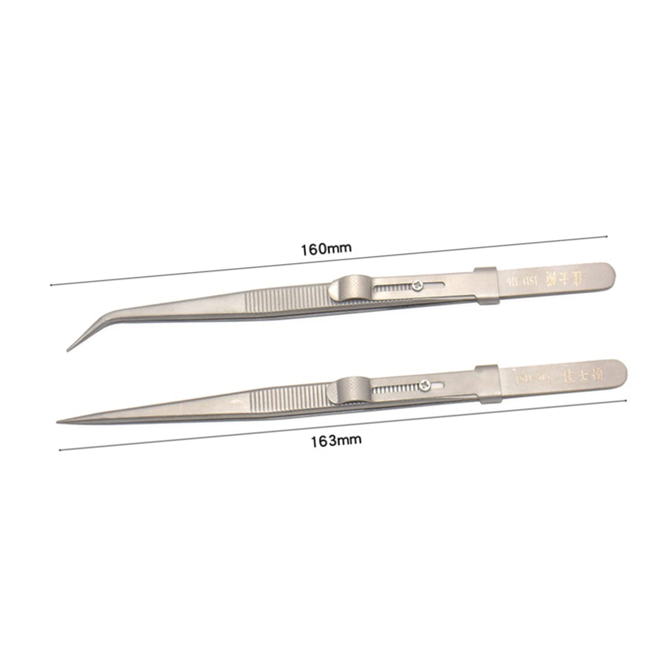 2pcs DIY Eyelash Extension Tweezers Kit - Stainless Steel Straight & Curved Tweezers for 5D Lash Extensions, Lash Repair & Makeup Tools - Perfect for Professional Stylists & Home Use