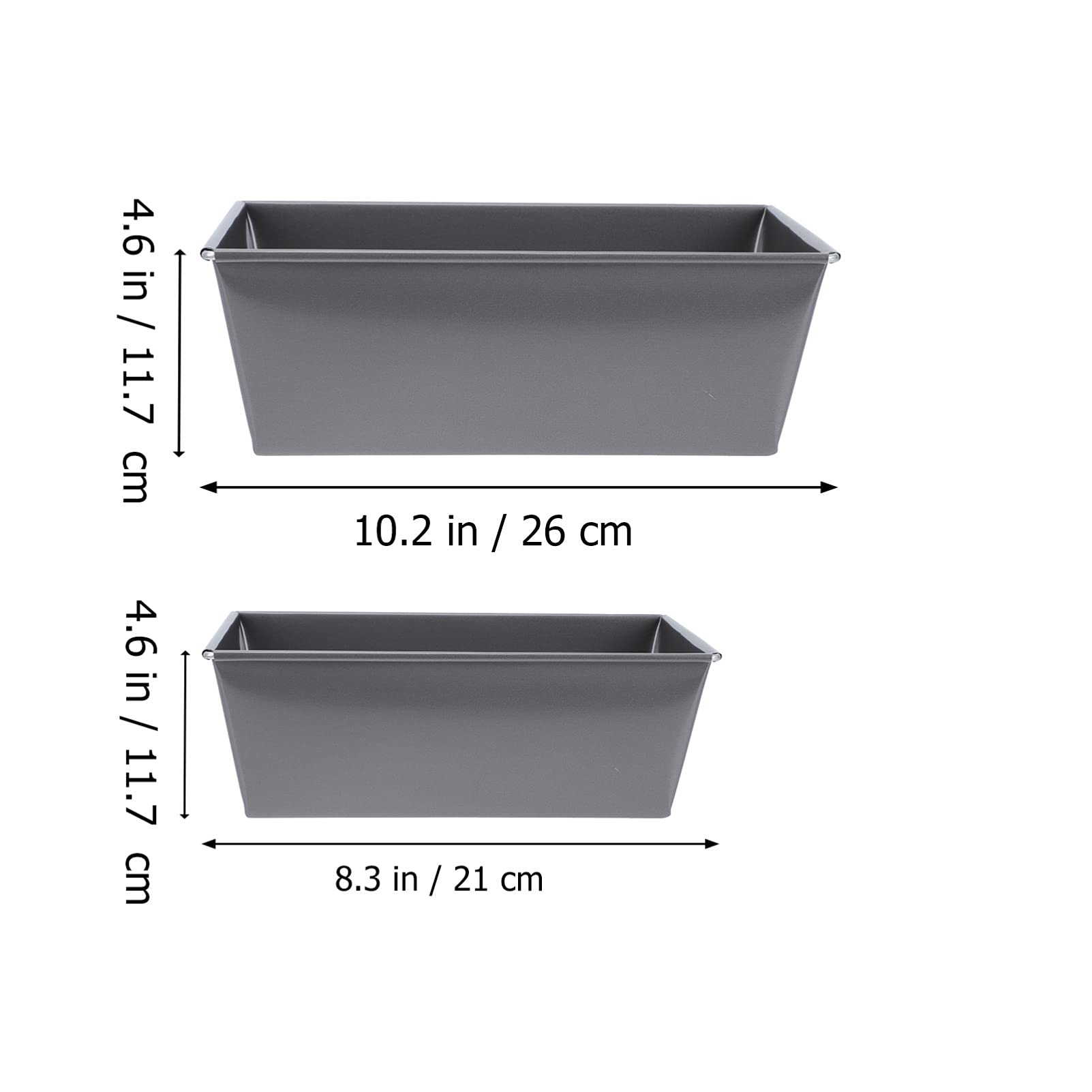 2-Piece Carbon Steel Non-Stick Bread Loaf Pan Set - Reusable Toast & Cake Baking Mold for Homemade Bread, Pastries & Desserts | Perfect for Kitchens, Bakeries & Coffee Shops