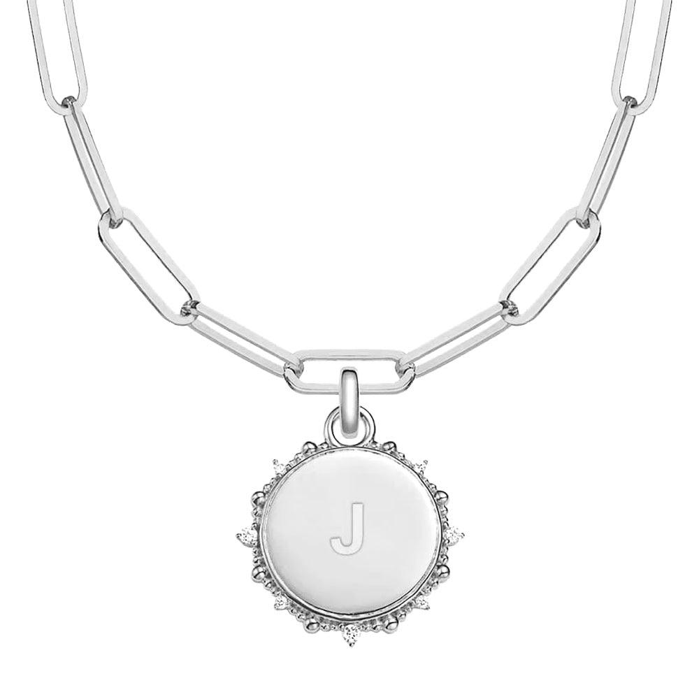 Custom Engraved Moissanite Sunlight Pendant Necklace for Women - Elegant Jewelry Gift for Birthday, Anniversary & Special Occasions