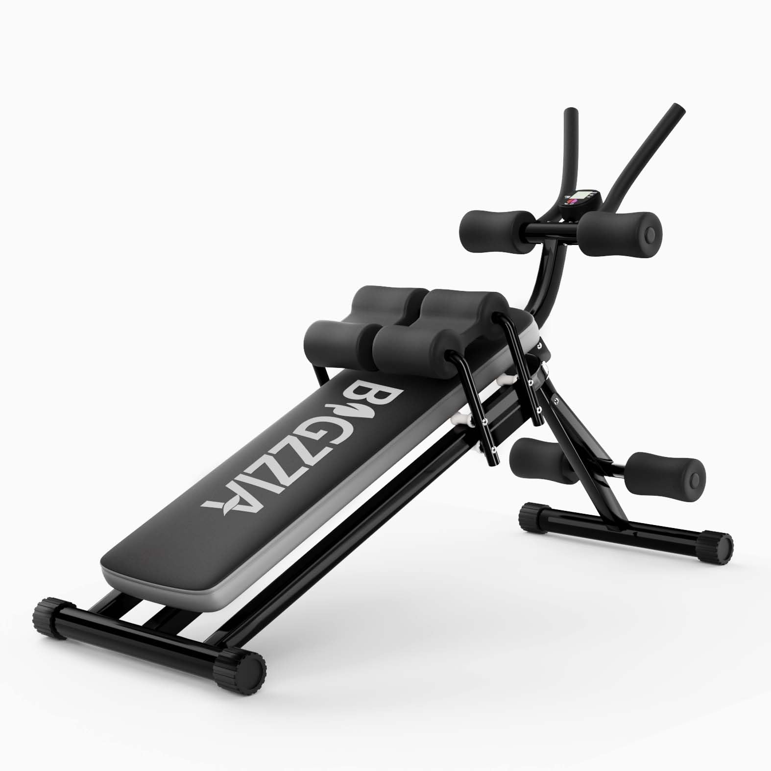 Bigzzia Ab Machine - Foldable Adjustable Abdominal Trainer for Home Gym, Core & Stomach Workout Equipment | Perfect for Crunches, Sit-Ups & Full Ab Exercises at Home