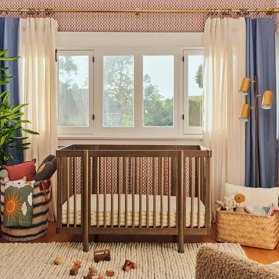 Babyletto Pogo 8-in-1 Convertible Crib in Natural Walnut Finish - Safe & Stylish Nursery Furniture for Newborn to Toddler - Perfect for Modern Baby Rooms & Daycare Centers