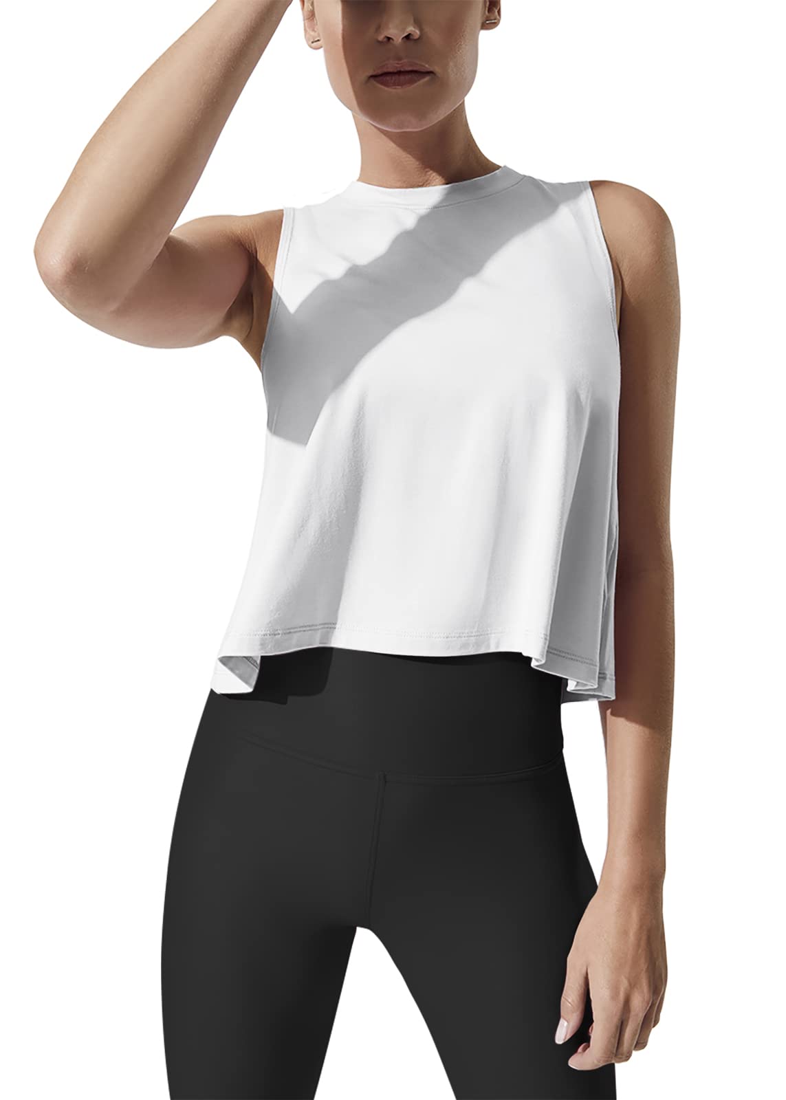 Stylish Mippo Crop Tops for Women - Breathable Workout Shirts & Flowy Athletic Tank Tops - Perfect for Yoga, Gym & Summer Outfits
