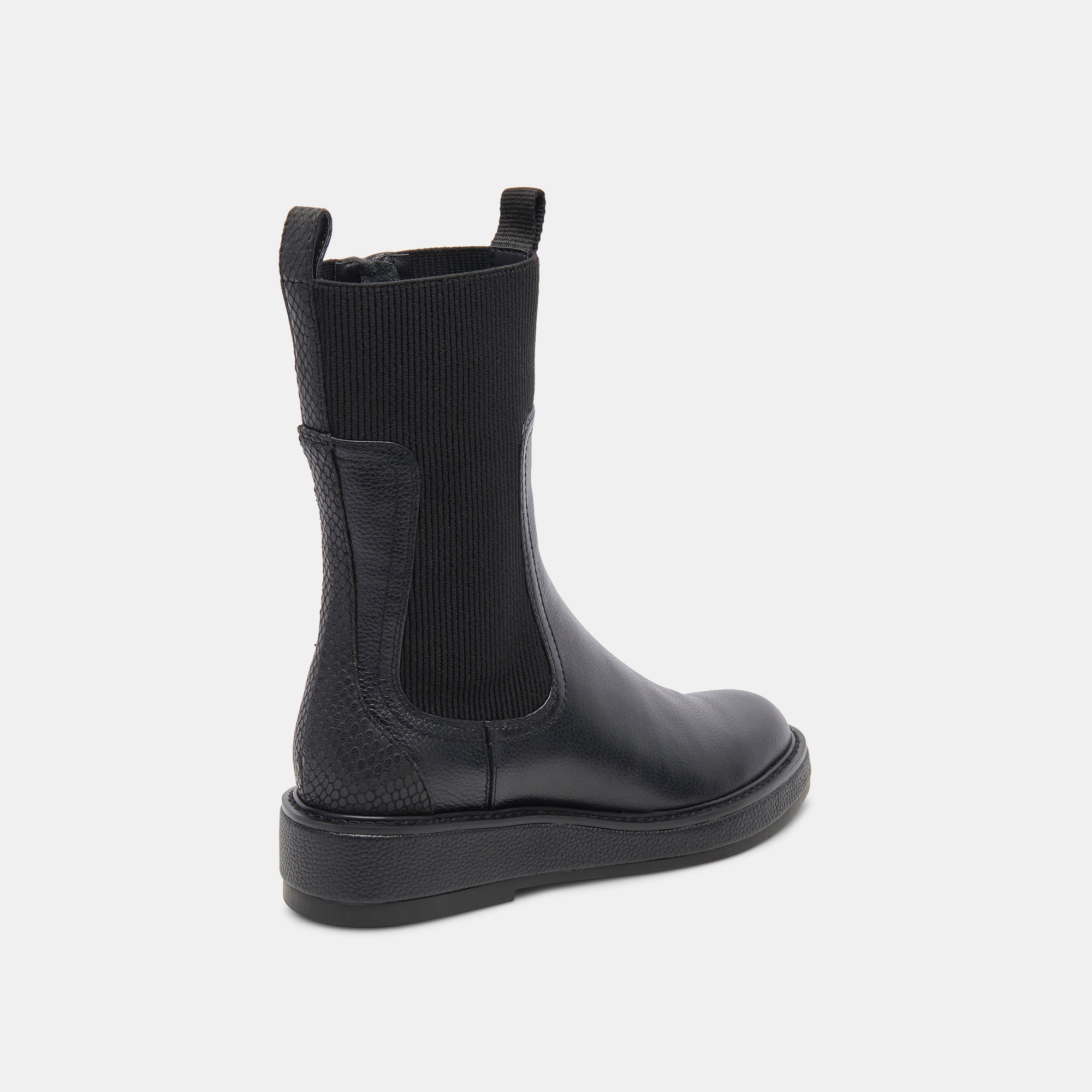 ELYSE H2O Black Leather Waterproof Boots for Women - Fashionable Rain & Snow Boots for Outdoor Activities, Commuting and Winter Wear