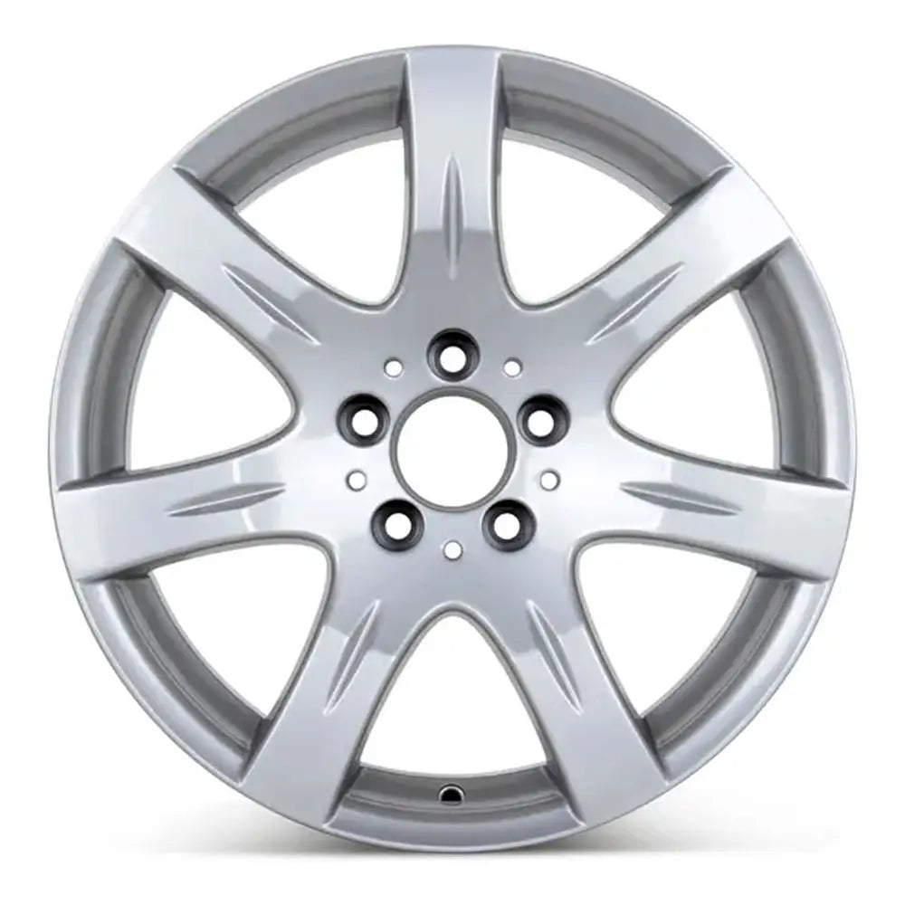 17 Inch Mercedes E350 Wheel Replacement - Silver Replica Rim 65511 - Perfect for Car Upgrades & Luxury Vehicle Customization
