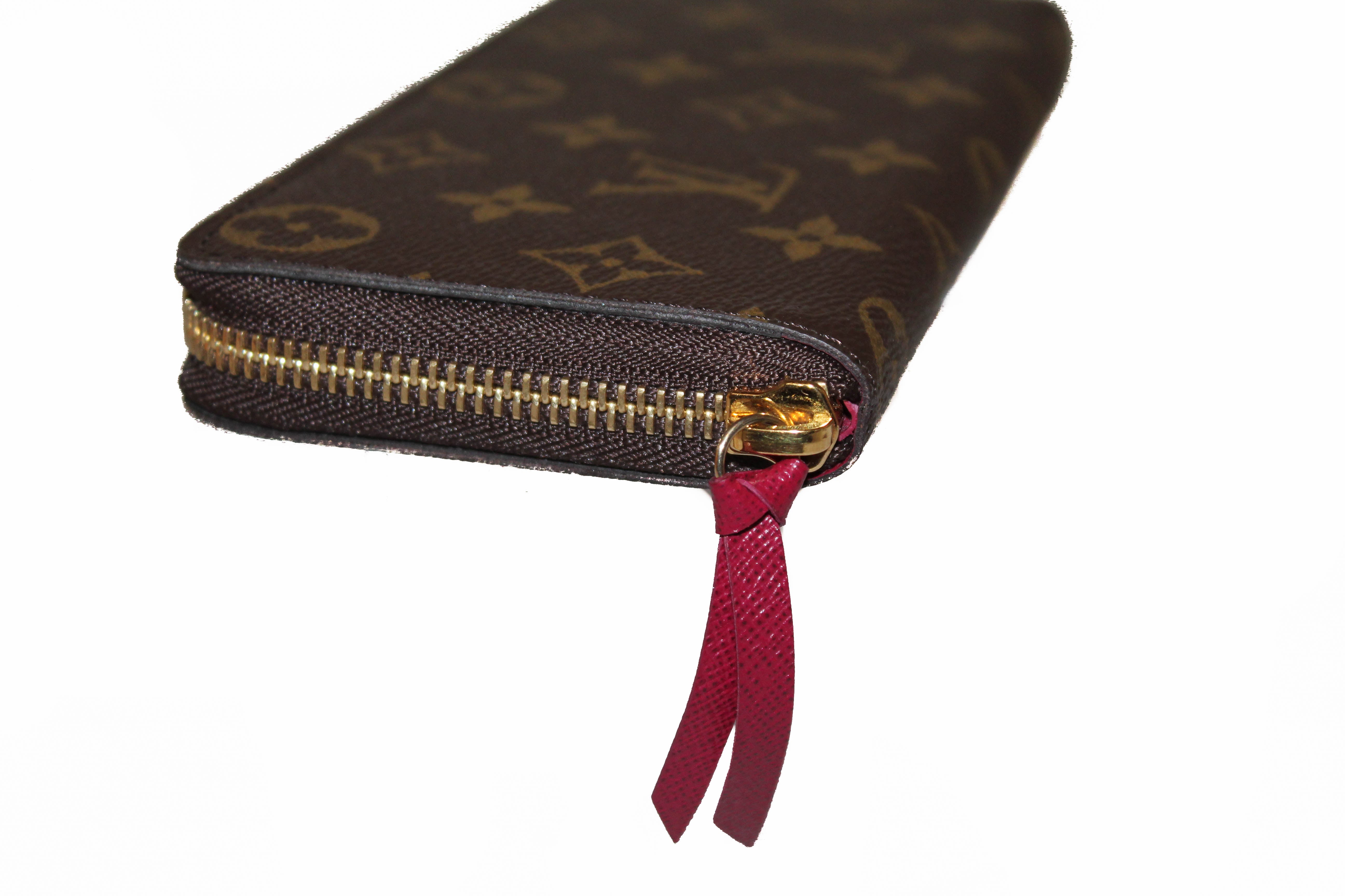 Authentic Louis Vuitton Monogram Fuchsia Clemence Wallet - Luxury Women's Designer Wallet for Everyday Use & Special Occasions