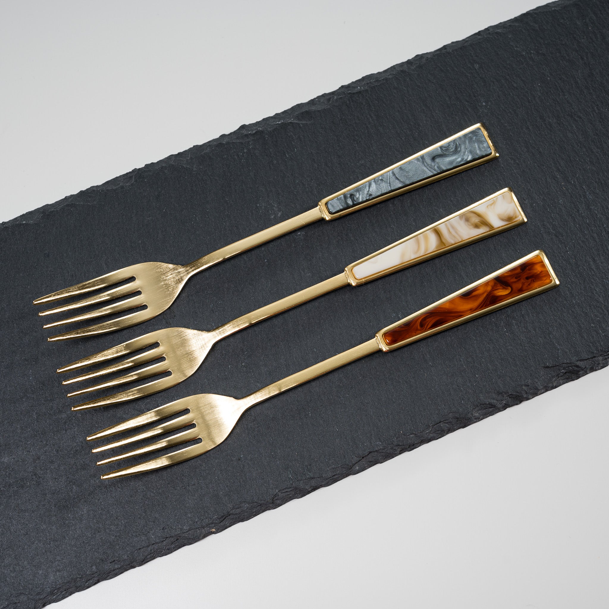Tsubame Sanjo Gold Dinner Fork Set - 3 Elegant Color Options | Premium Japanese Stainless Steel Cutlery | Perfect for Fine Dining, Wedding Gifts & Home Entertaining