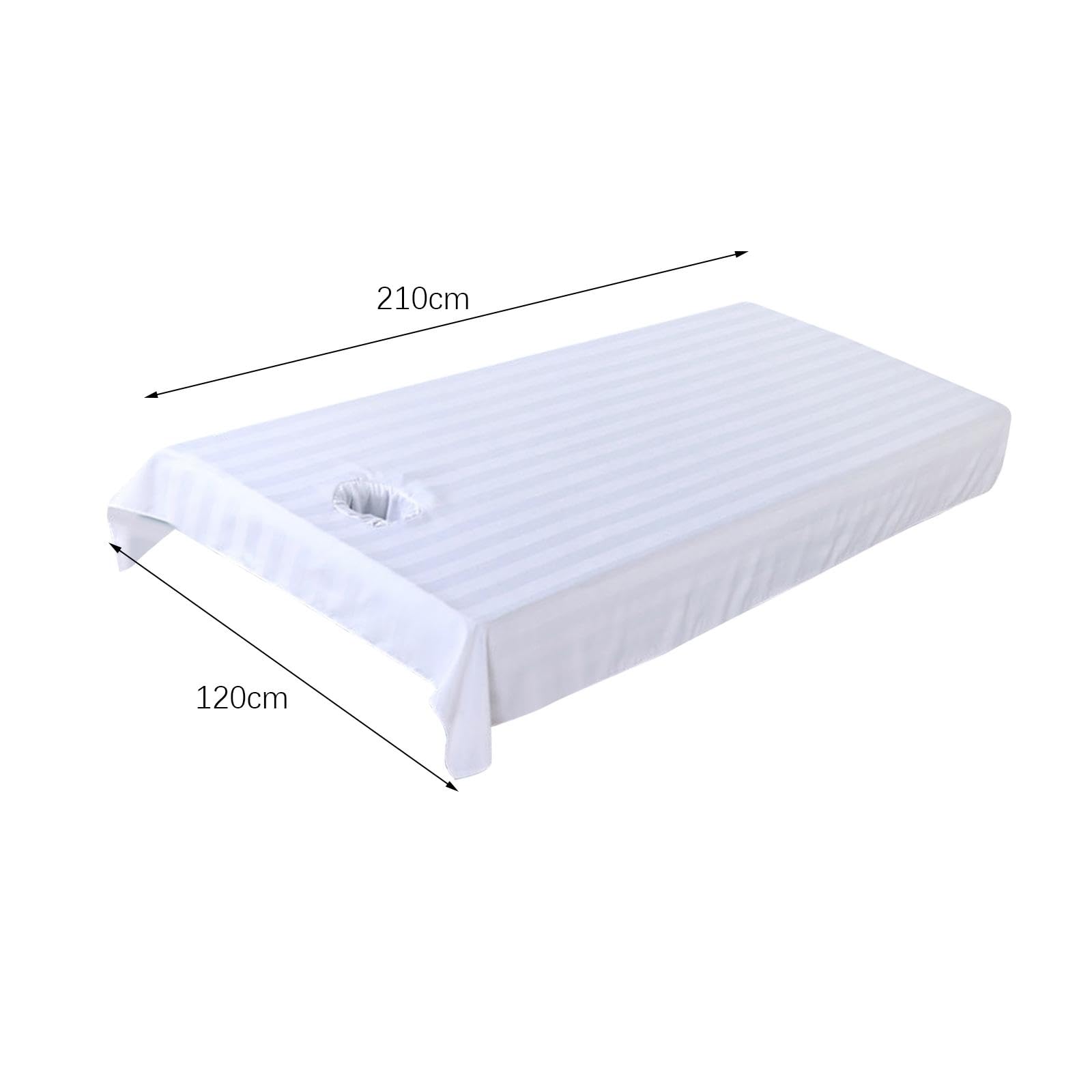 Breathable Massage Bed Sheet with Face Hole - White Spa Table Cover for Beauty, Massage & Salon Use - Perfect for Professional SPA, Salon, and Home Relaxation