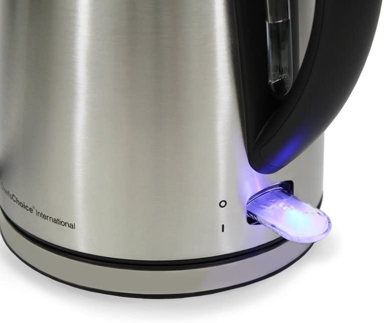 CHEFS CHOICE Premium Stainless Steel Electric Kettle - 1.7L Fast Boiling Water Kettle with Auto Shut-Off & Boil-Dry Protection - Perfect for Tea, Coffee & Office Use