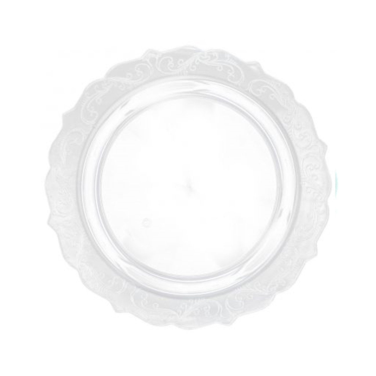 Elegant Clear Round Plastic Dinner Plates - Shatterproof Disposable Plates for Parties, Weddings, Picnics & Outdoor Dining