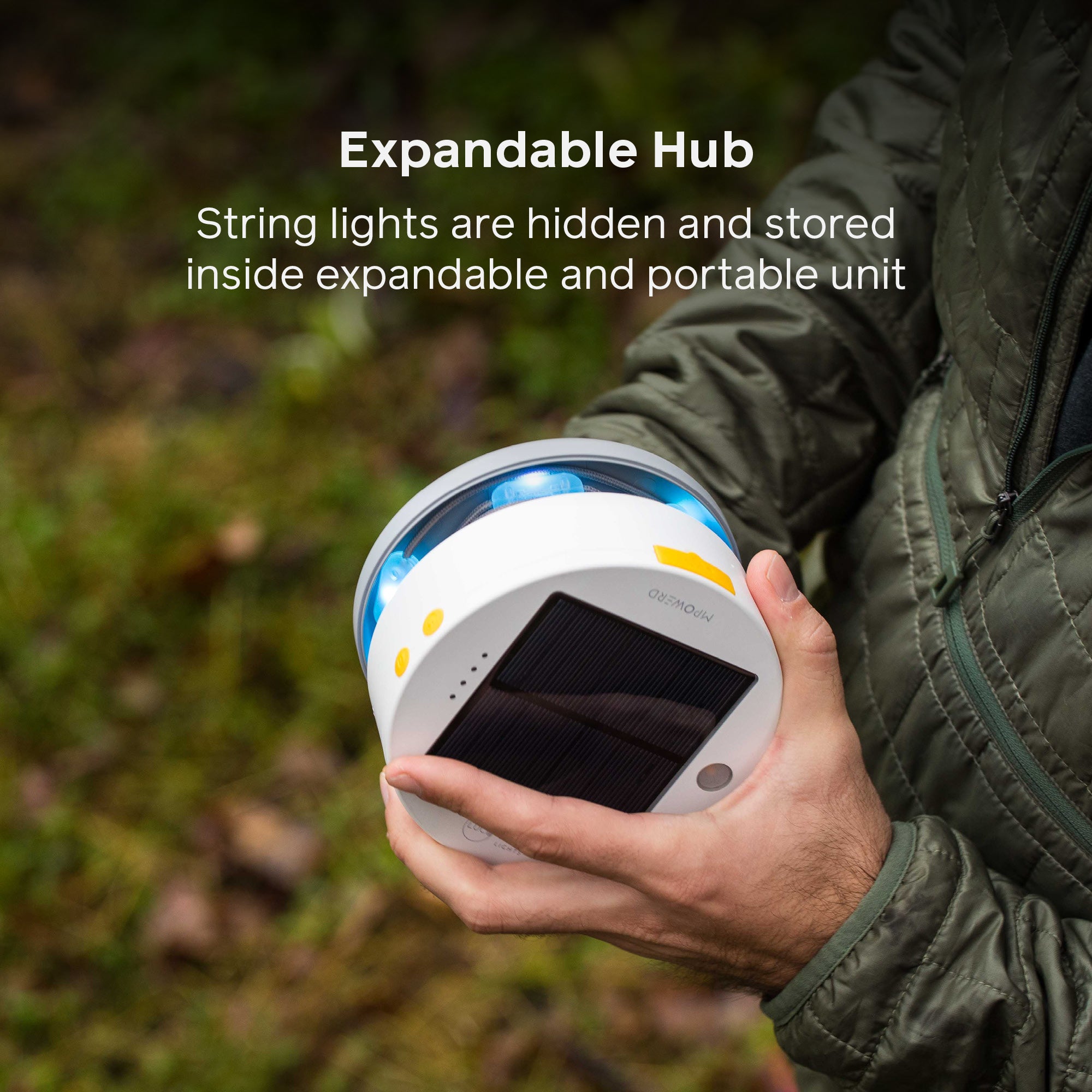 MPOWERD 18-Foot Solar-Powered LED String Lights - Waterproof Outdoor Decorative Lights for Garden, Patio, Party & Christmas Decorations