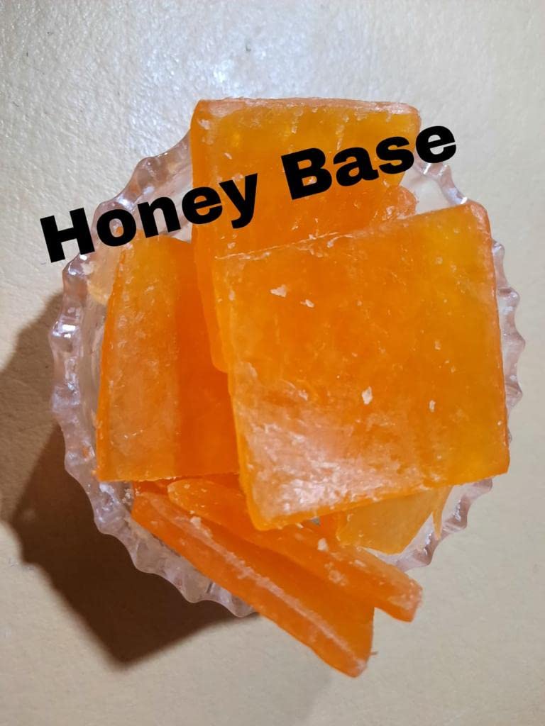 100% Pure Natural Glycerin Honey Soap Base - Paraben Free, SLS Free, Tallow Free, Alcohol Free - 1KG for DIY Skincare, Handmade Soap, and Luxury Bath Products