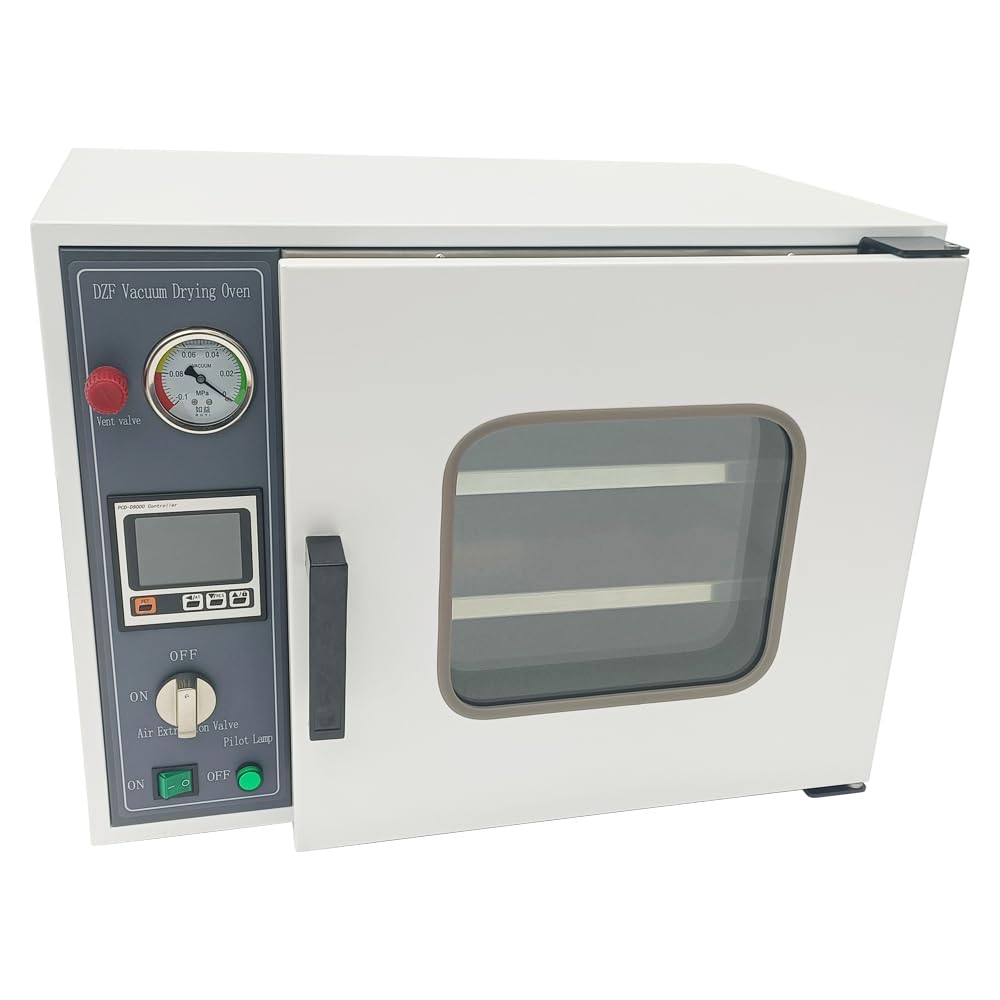 0.9 Cu ft Digital Vacuum Drying Oven for Lab Use - Precise Temperature Control 110V 600W (122-482°F) | Ideal for Drying, Curing & Heat Treatment in Laboratories, Research & Industrial Applications