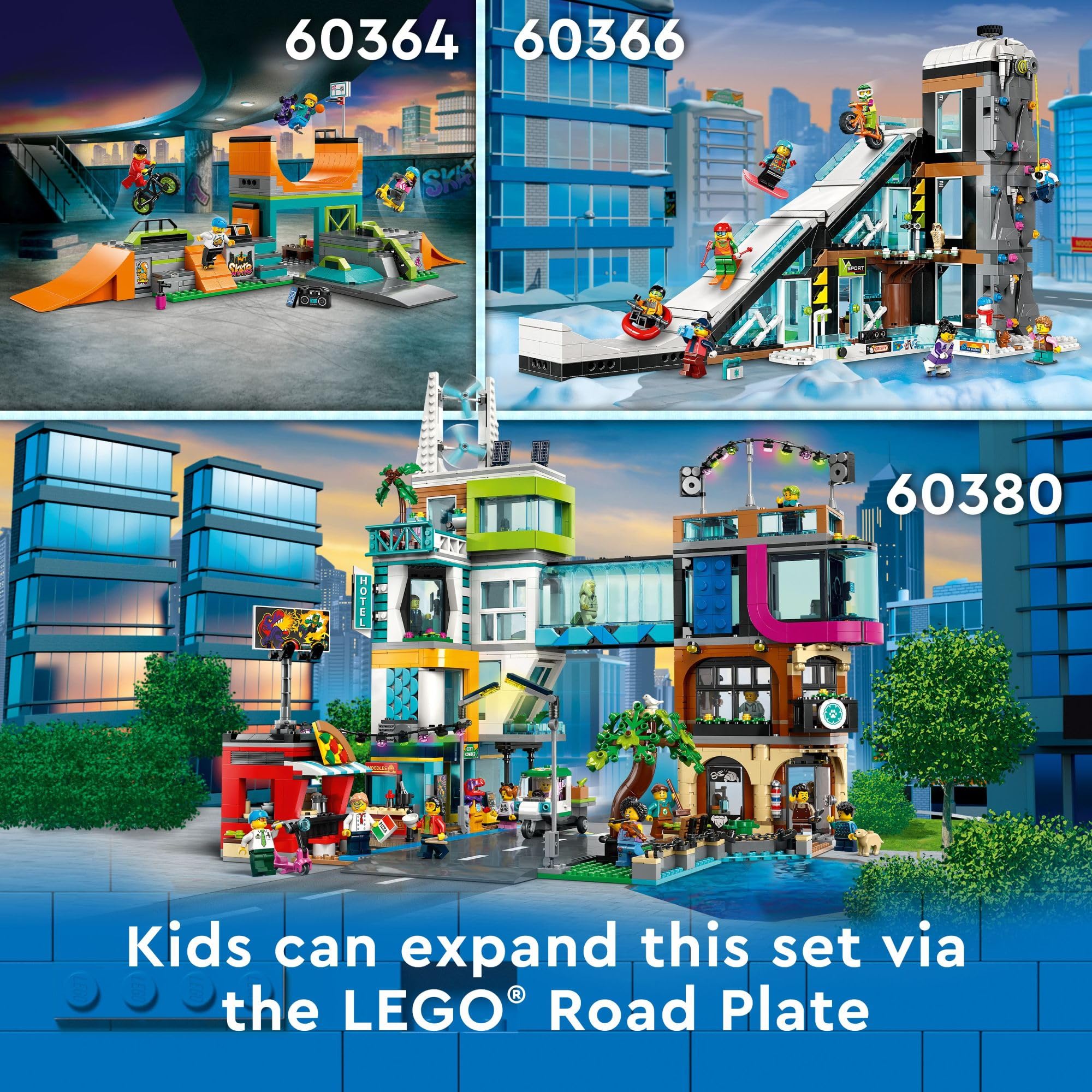 LEGO My City Apartment Building 60365 Toy Set - 3-Storey Modular Building with Mobility Scooter, Bike & 6 Minifigures for Creative Play | Perfect Gift for Kids Ages 6+ | Great for City-Themed Roleplay & Storytelling Adventures