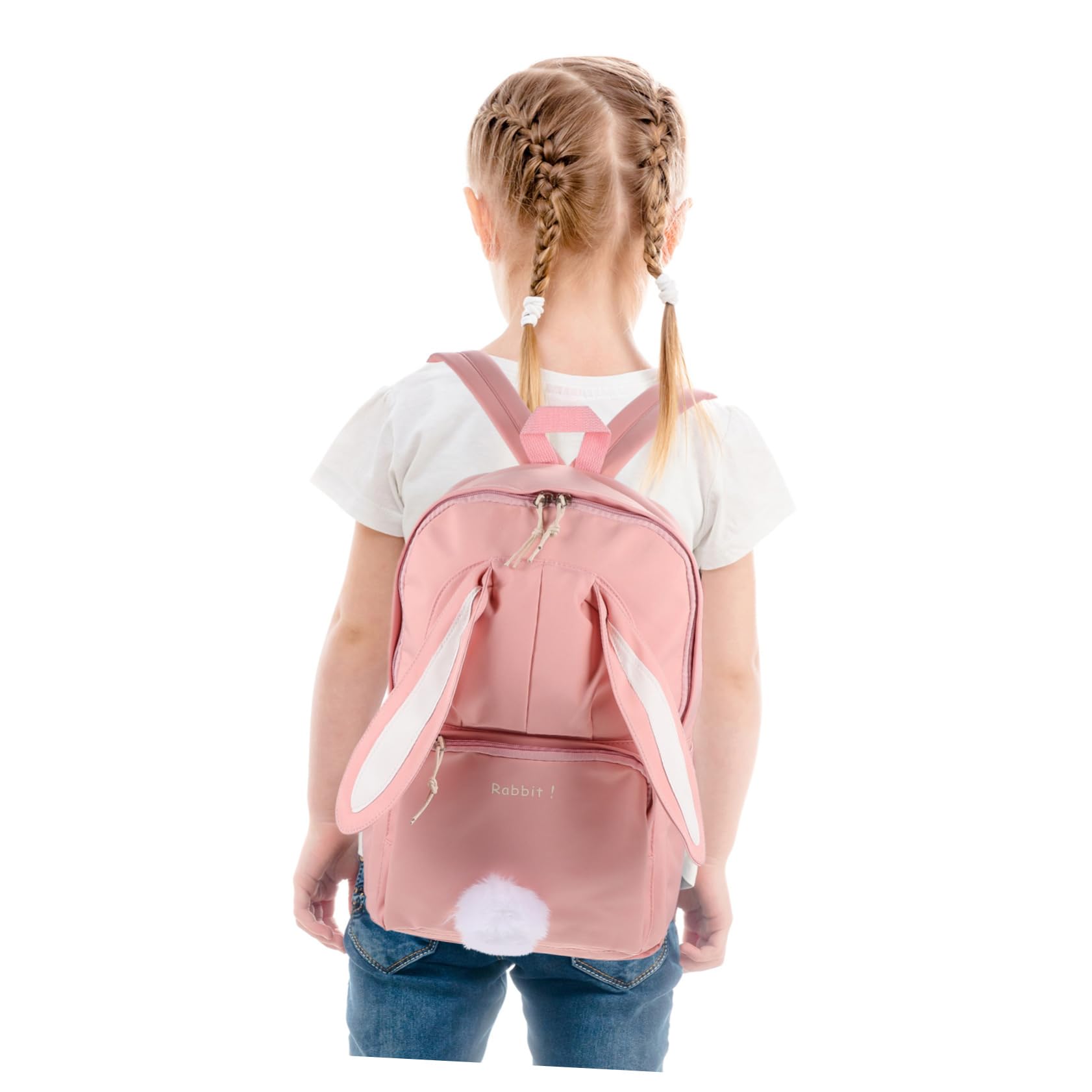 GALPADA 5-Piece Bunny Design Backpack Set - Lightweight Travel Bags for Kids, Durable Nylon School Backpack with Zipper Closure (Perfect for School, Travel, Shopping & Outdoor Adventures)