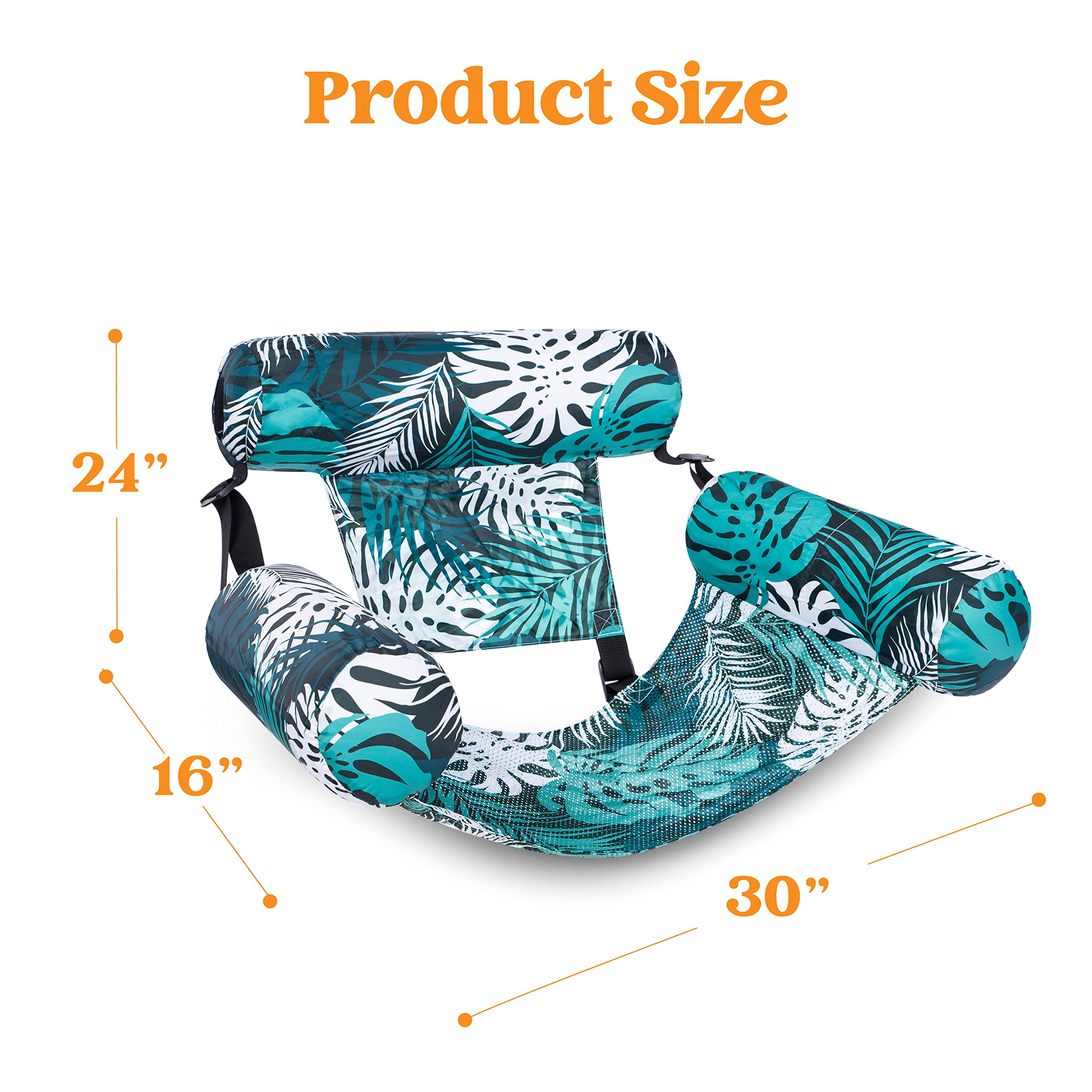 **SLOOSH 2-Pack Inflatable Pool Floats for Adults - Heavy Duty Floating Lounge Chairs with Pool Noodles for Summer, Beach, Lake & Pool Parties - Perfect for Relaxing, Sunbathing & Water Fun**