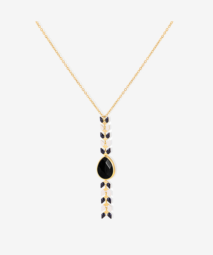 Wrangler Demeter’s Tear Onyx Necklace for Women - Elegant Black Gemstone Pendant Jewelry Gift for Birthday, Anniversary & Special Occasions | Perfect for Everyday Wear, Date Nights & Formal Events