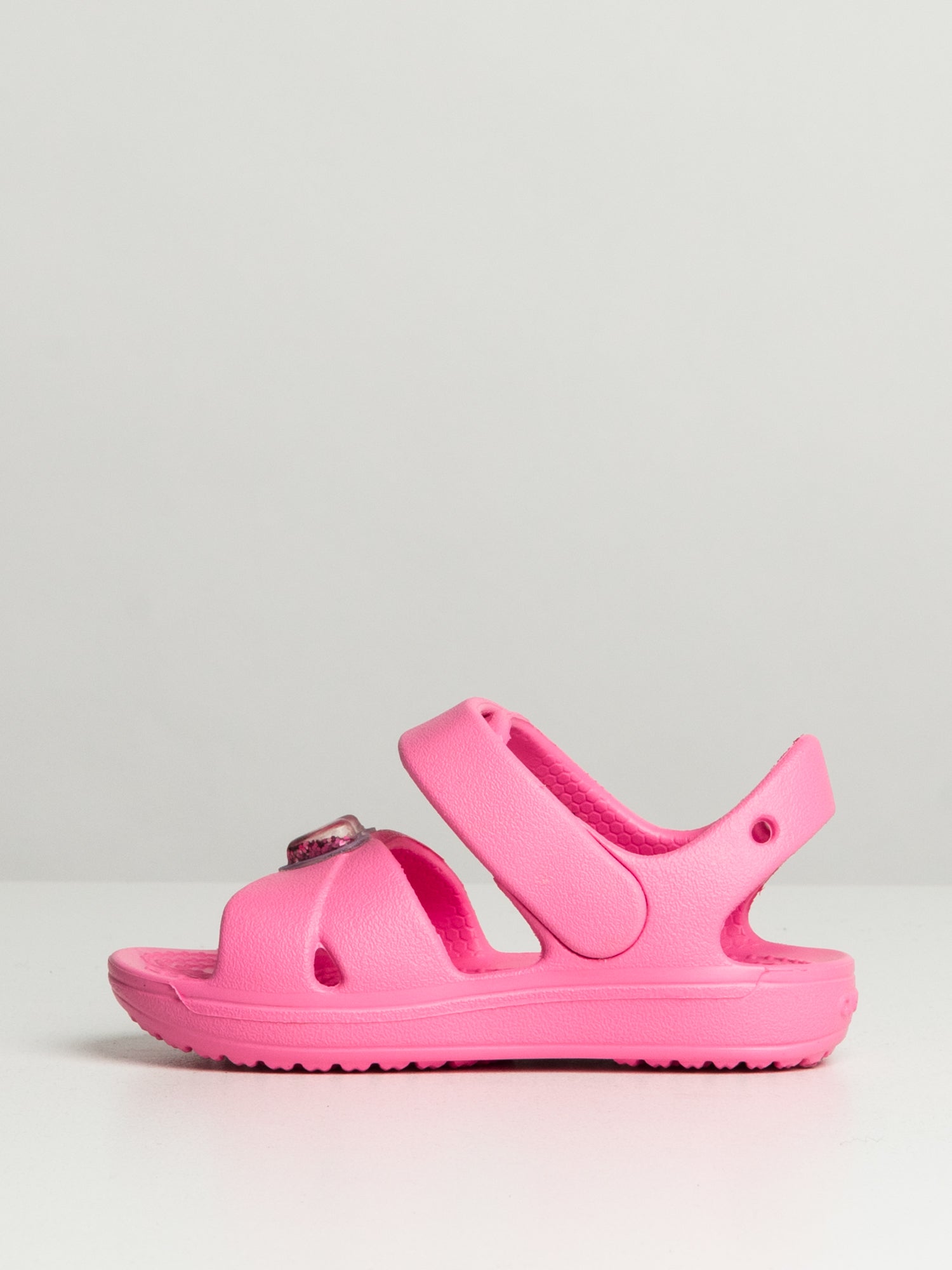 Crocs Kids Classic X Strap Charm Sandals Pink - Comfortable & Lightweight Water Shoes for Beach, Pool & Outdoor Play