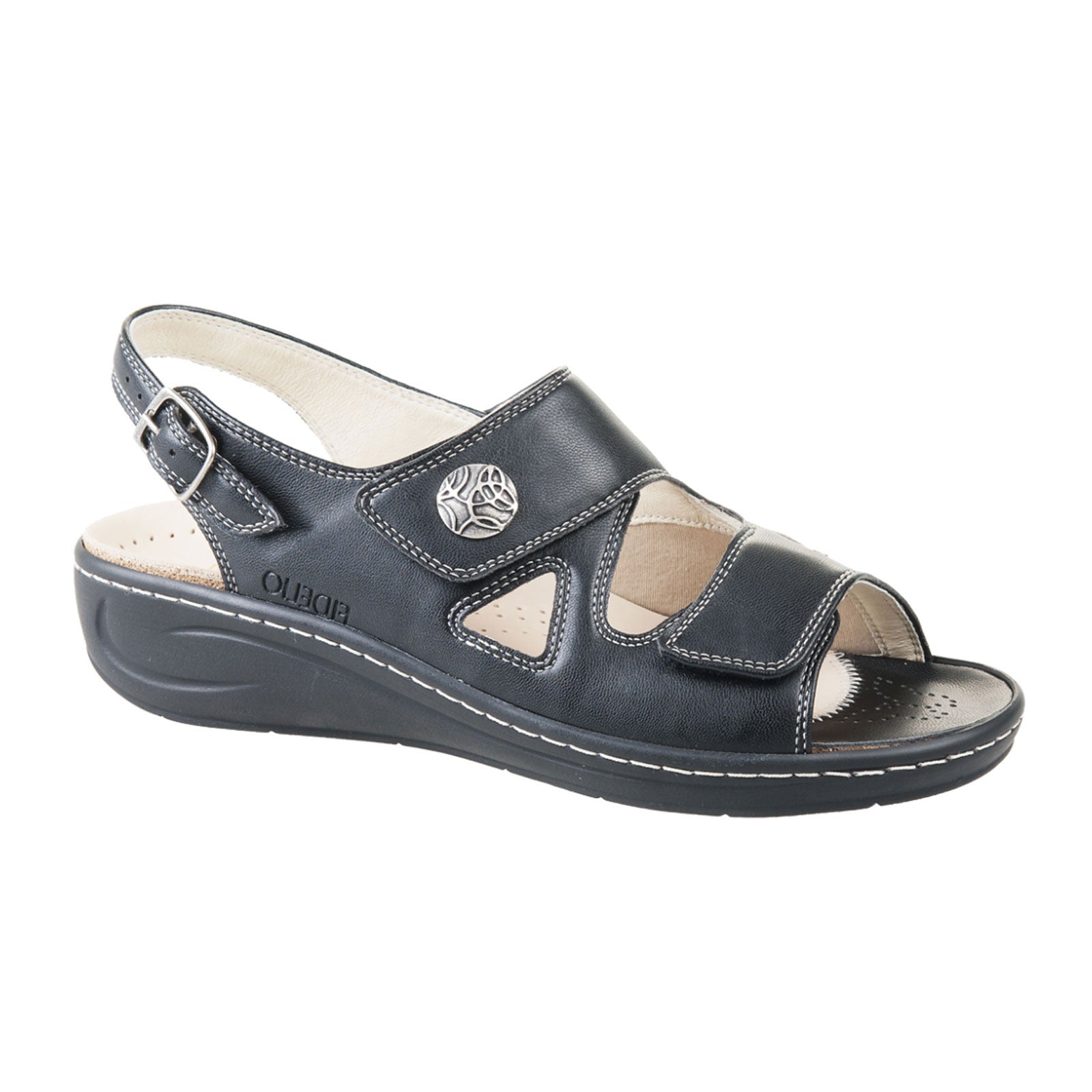 Fidelio Hallux Fabia Sling II Sandal for Women - Comfortable Black Sandals for Walking, Beach & Summer Outfits