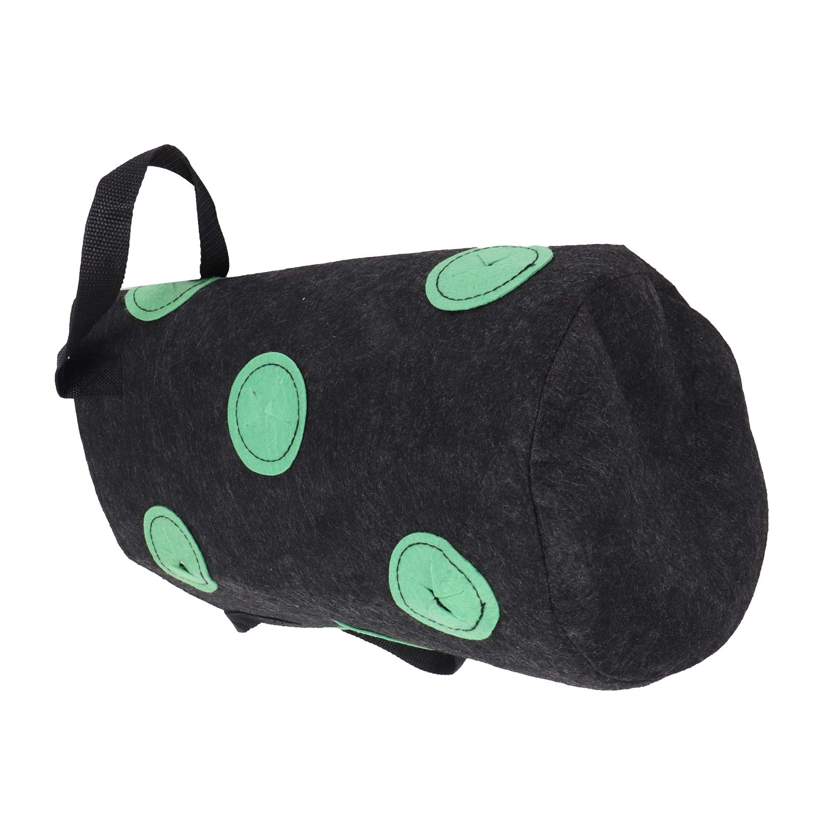 Zerodis 12 Holes Strawberry Planter Bag with Handles - Portable Breathable Felt Growing Pots for Garden, Balcony & Courtyard - Perfect for Growing Strawberries, Herbs & Flowers (Black)