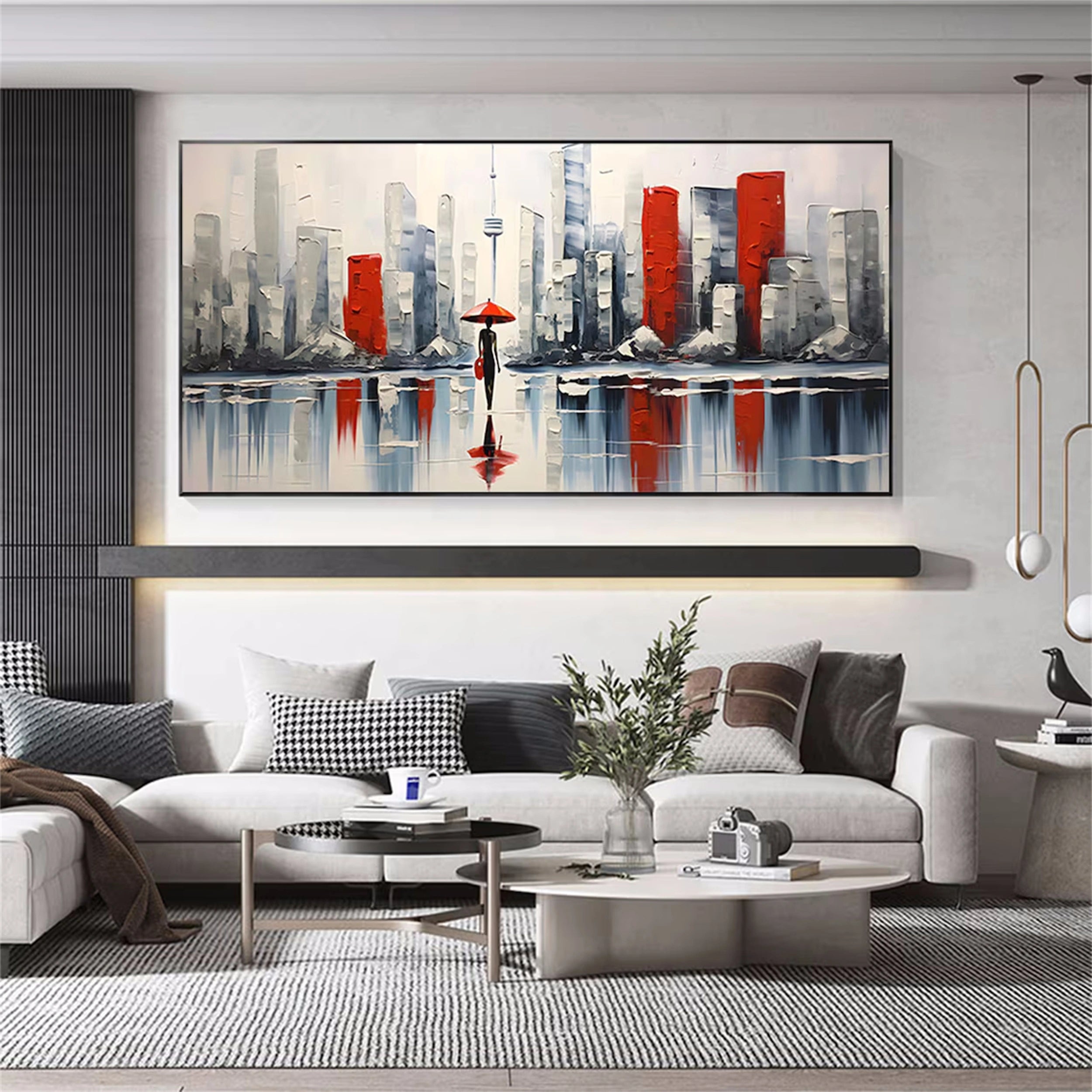 Urban Landscape Painting #UL 010 - Modern Wall Art for Home & Office Decor - Perfect for Living Room, Bedroom or Workspace
