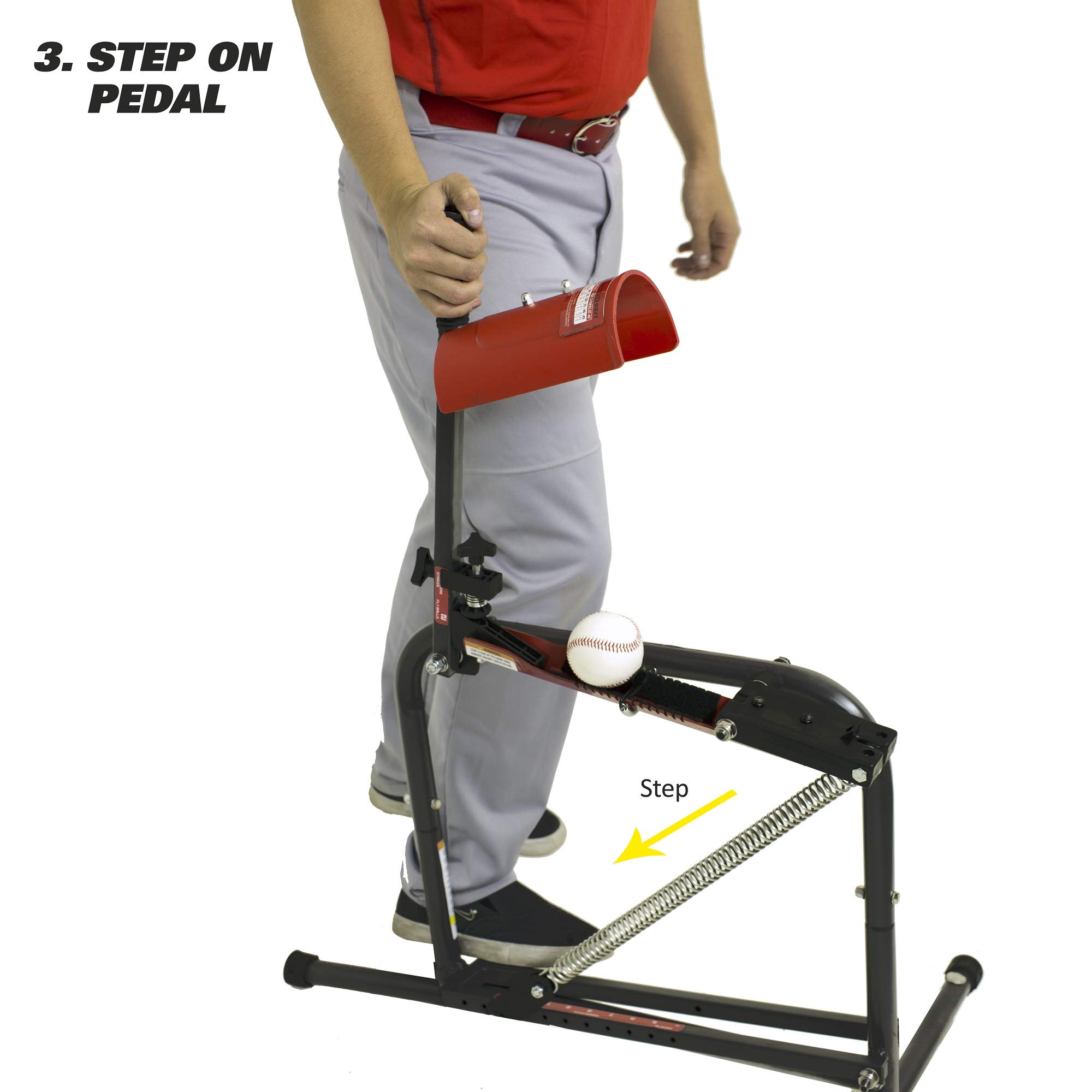 Heater Sports Perfect Pitch 50 MPH Portable Baseball & Softball Pitching Machine (#PP149) - Durable Lightweight Pitching Trainer for Kids, Teens & Adults | Baseball Batting Practice & Fielding Drills | Perfect for Backyard Training & Team Practice Sessions