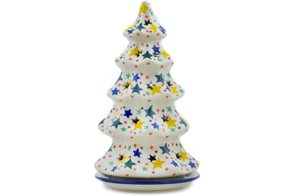 10 Christmas Tree Candle Holders - Star Fiesta Holiday Decor for Table Centerpiece, Mantel, and Festive Home Decor