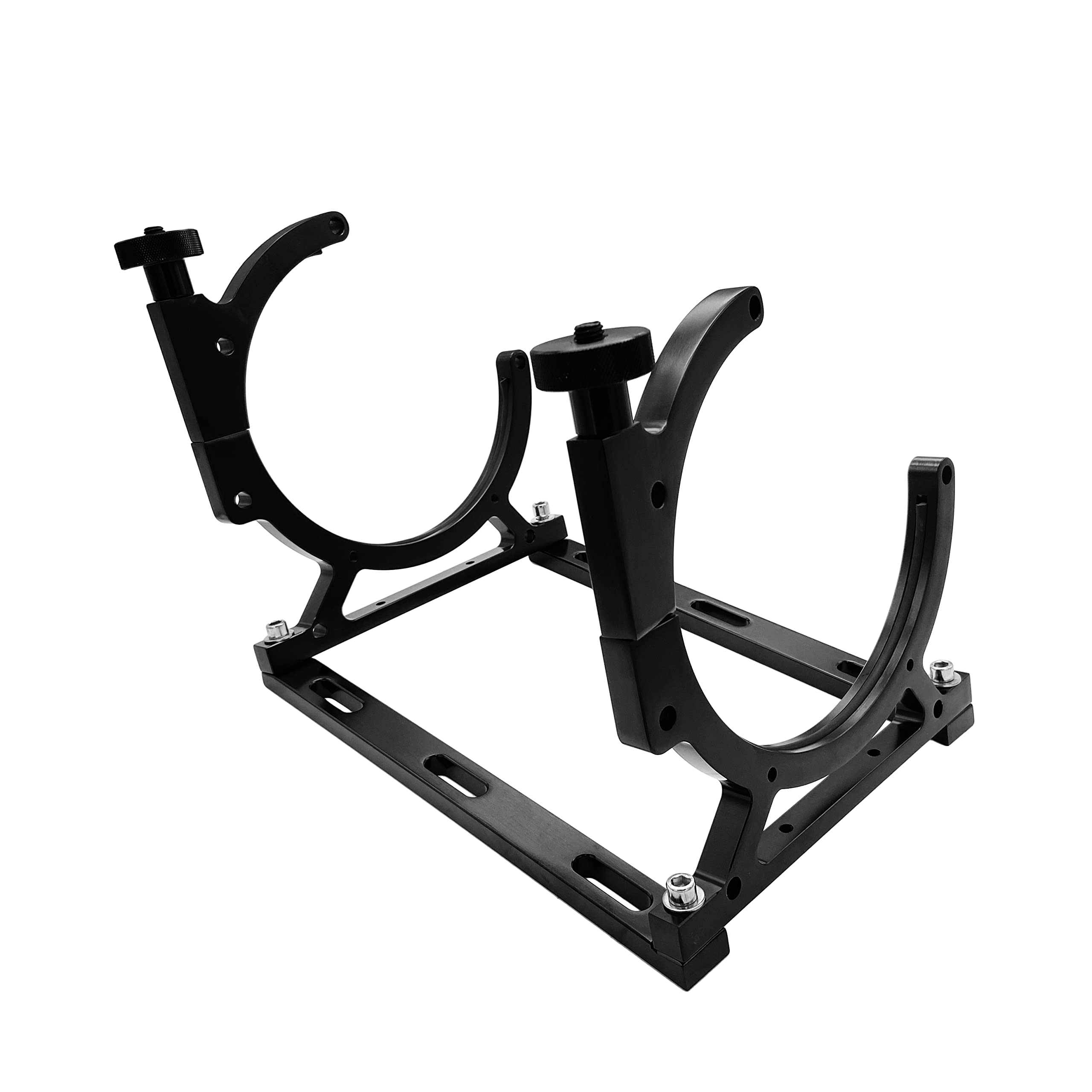 Nitrous Oxide NOS Billet Aluminum Single Bottle Holder Bracket - Black - Fits 10LB Bottles - Perfect for Car Racing & Performance Tuning