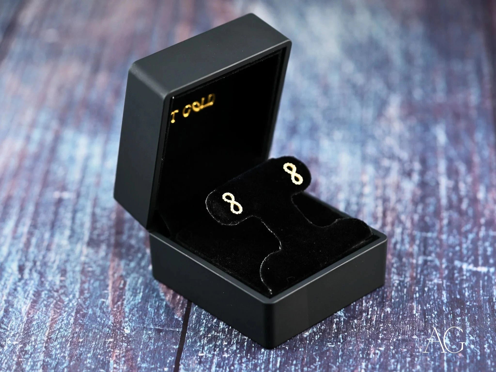 Eternal Spark – 18K Gold Plated Infinity Cubic Zirconia Stud Earrings for Women, Gift for Anniversary, Wedding, Valentine's Day
