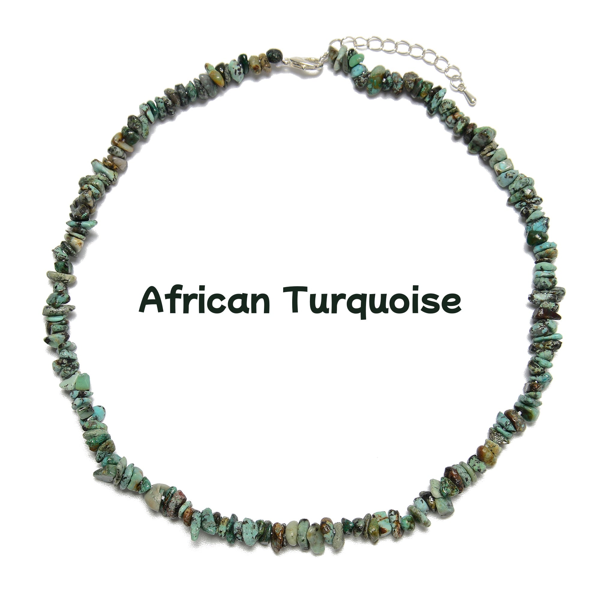 02 Mixed Gemstone Chips 6-8mm Beaded Necklace - 16
