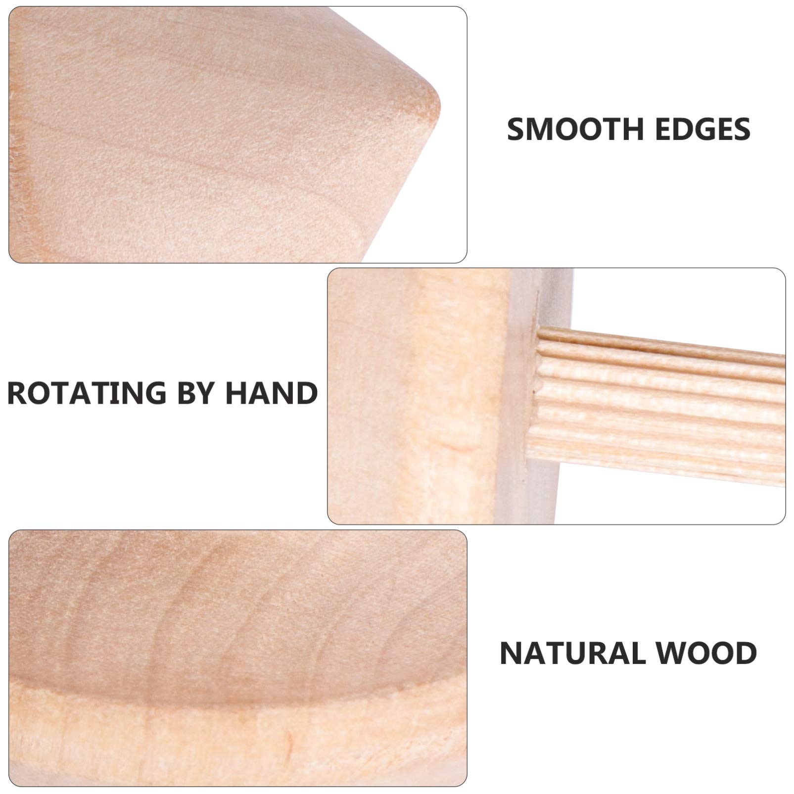 **6pcs Unpainted Wooden Spin Tops DIY Painting Kit - Creative Educational Toys for Kids & Adults - Easter Party Favors, Birthday Gifts, Classroom Activities**