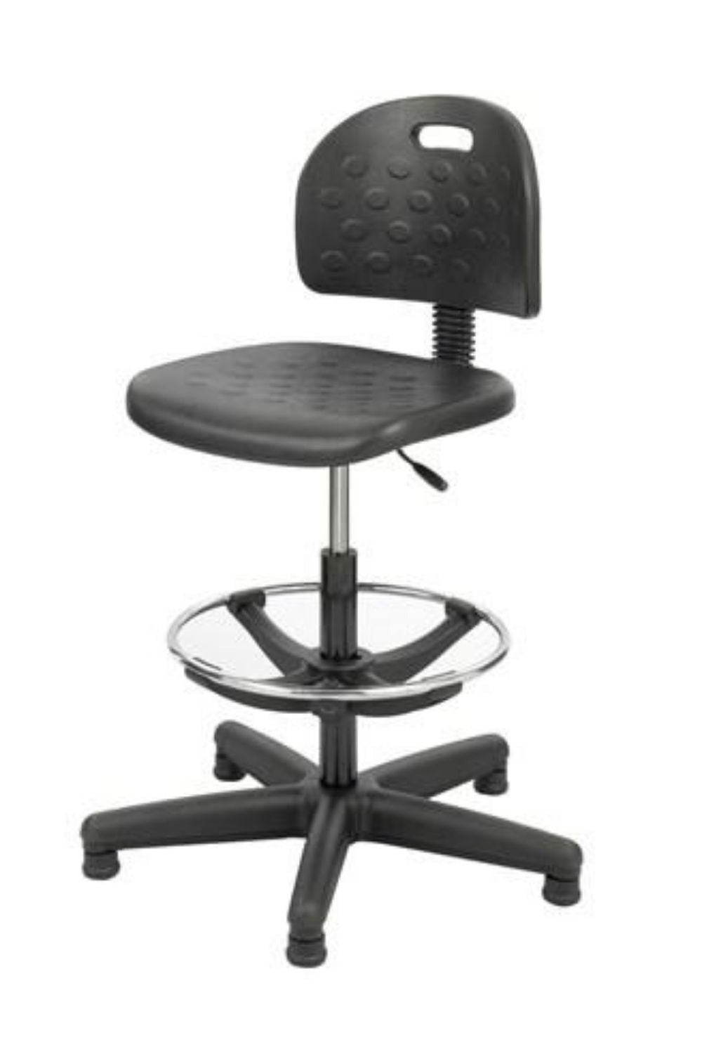 Safco 6680 Soft Tough Polyurethane Economy Workbench Chair - Ergonomic Office & Workshop Stool for Industrial, Garage, and Home Workspaces