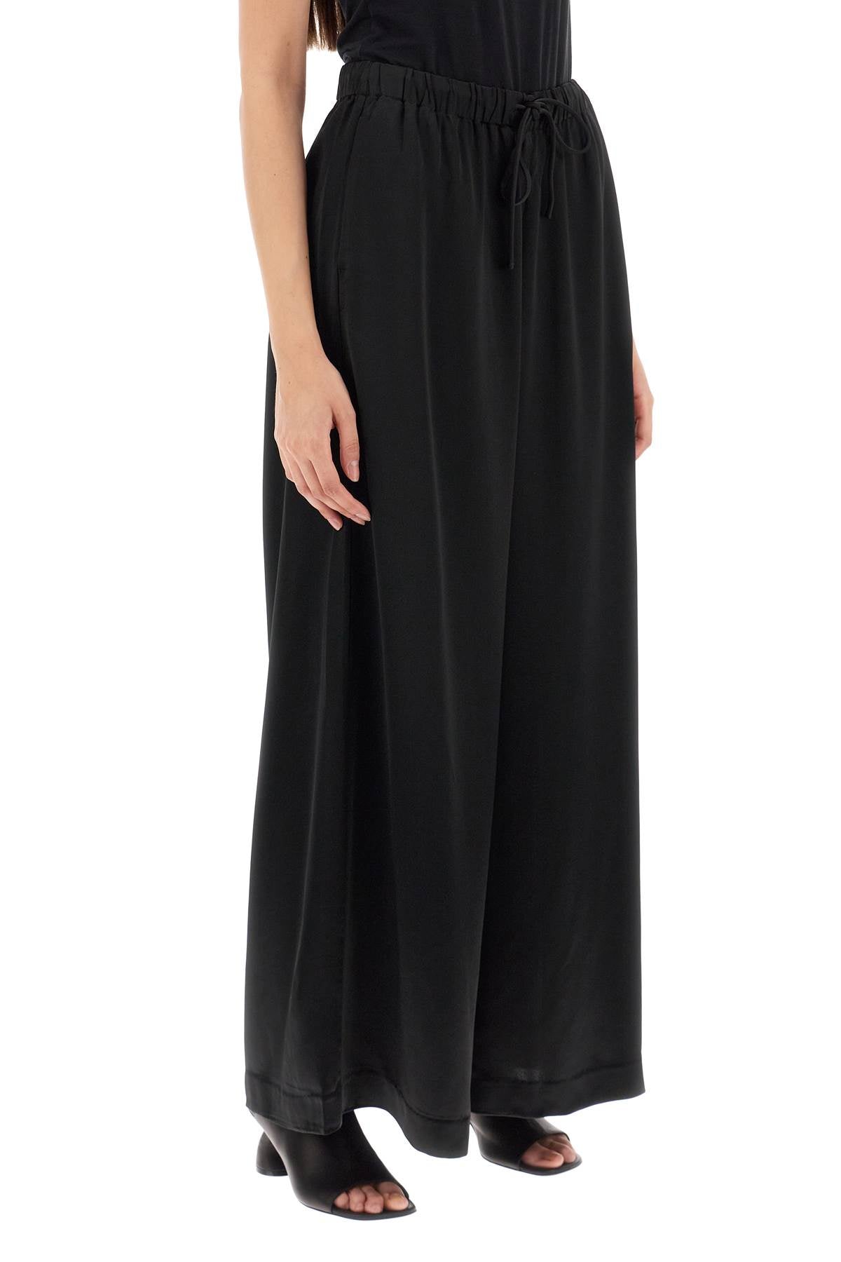 By Malene Birger 'Clorella' Satin Palazzo Pants - Elegant Wide-Leg Trousers for Women | Perfect for Evening Parties, Weddings & Special Occasions