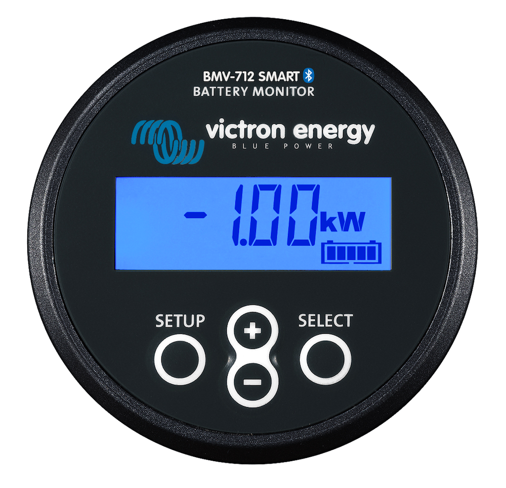 BMV 712 Smart Battery Monitor - Accurate Voltage & Current Tracking for RVs, Boats & Solar Systems - Black