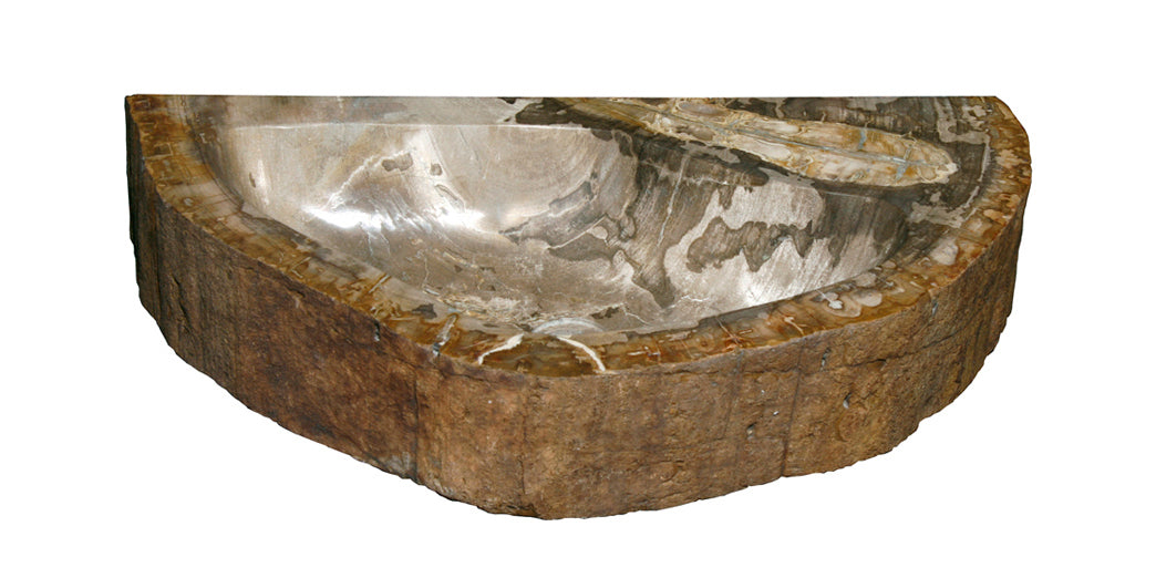 Natural Petrified Wood Sink - 20-25 Inch Bathroom Vanity - Unique Stone Basin for Rustic & Modern Home Decor - Perfect for Bathroom, Kitchen, or Outdoor Living Spaces