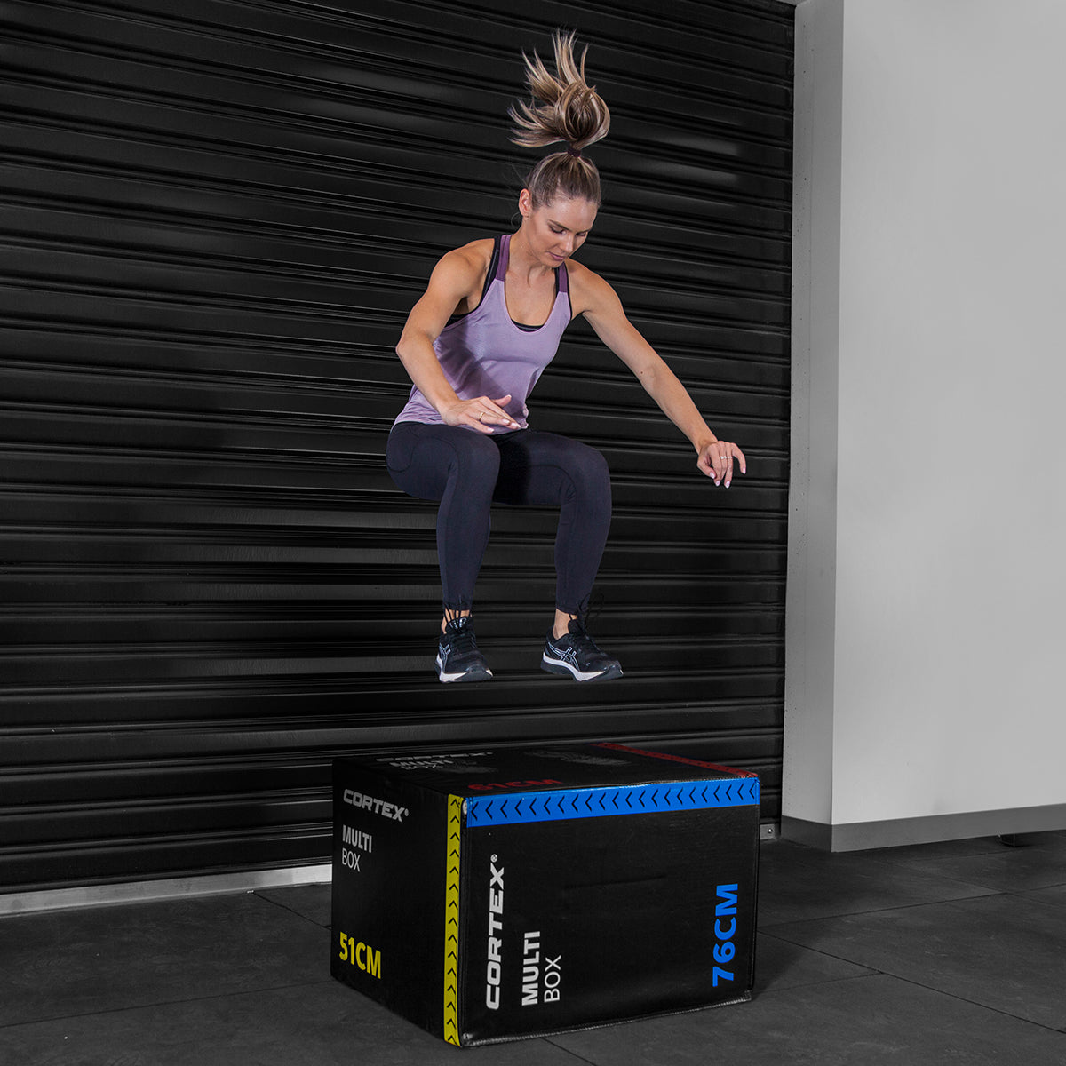 CORTEX 3-in-1 Flip Soft Plyo Box for CrossFit, Home Gym & Functional Training - Adjustable Exercise Box for Jump Training, Step Ups & Strength Workouts
