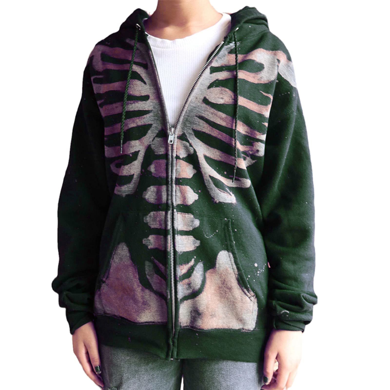 Women's Halloween Cardigan Sweater - Long Sleeve Open Front Skull Print Knitwear | Cozy Fall Layering for Parties, Costumes & Casual Wear