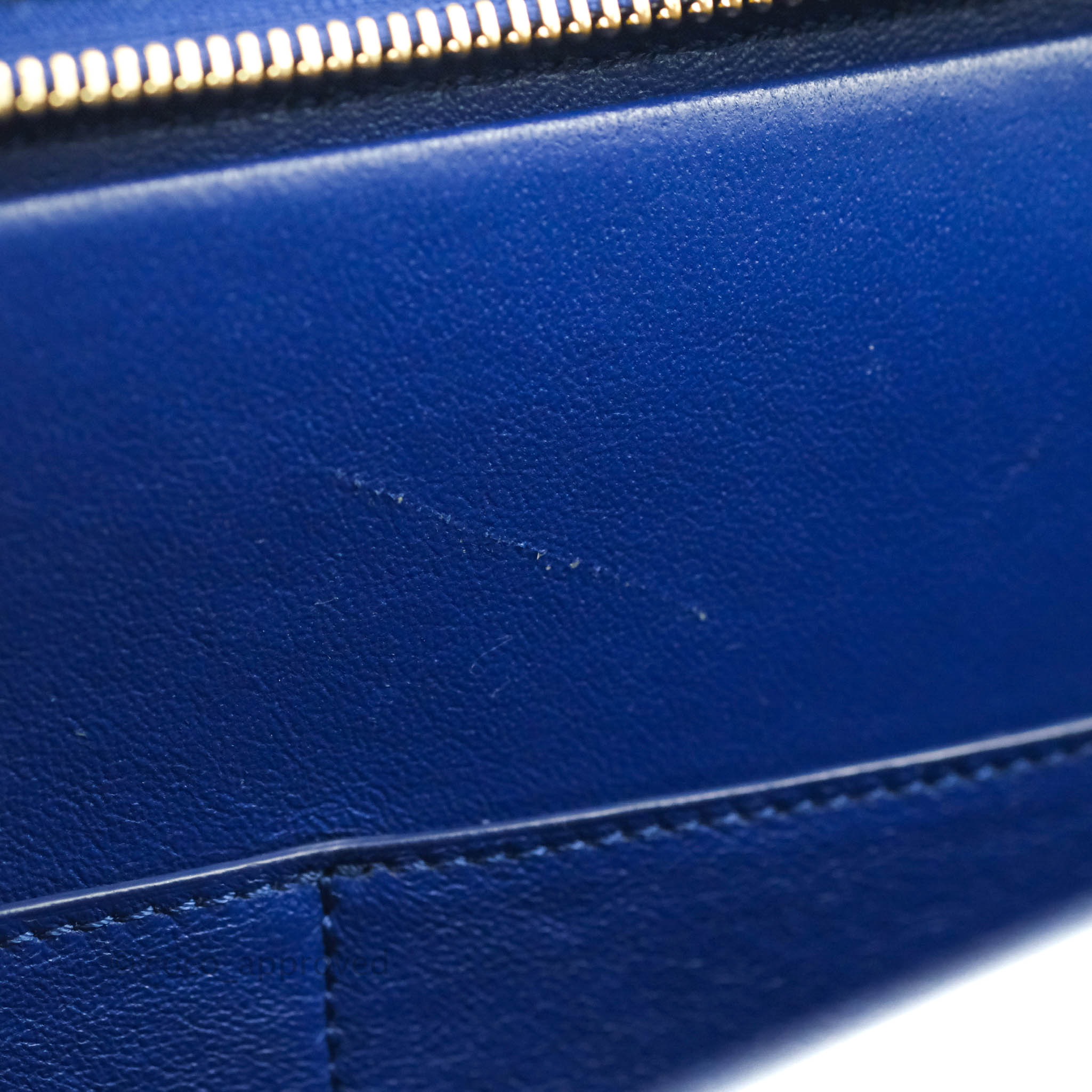 Celine Sleek Small Tri-Color Trapeze Bag in Blue Calfskin Leather - Perfect for Work, Travel & Everyday Use