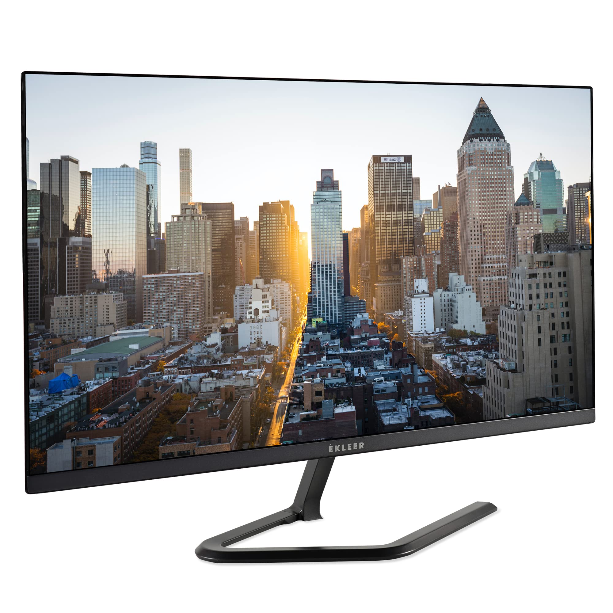 EKLEER 27-inch Ultra Thin Bezel Computer Monitor - FHD 1080p IPS Display with HDMI & USB Type-C, 75Hz Refresh Rate, Built-in USB Hub, Fast Charging - Compatible with iPhone 15/Pro/Max & MacBook Air/Pro - Perfect for Home Office, Gaming & Multimedia Entertainment
